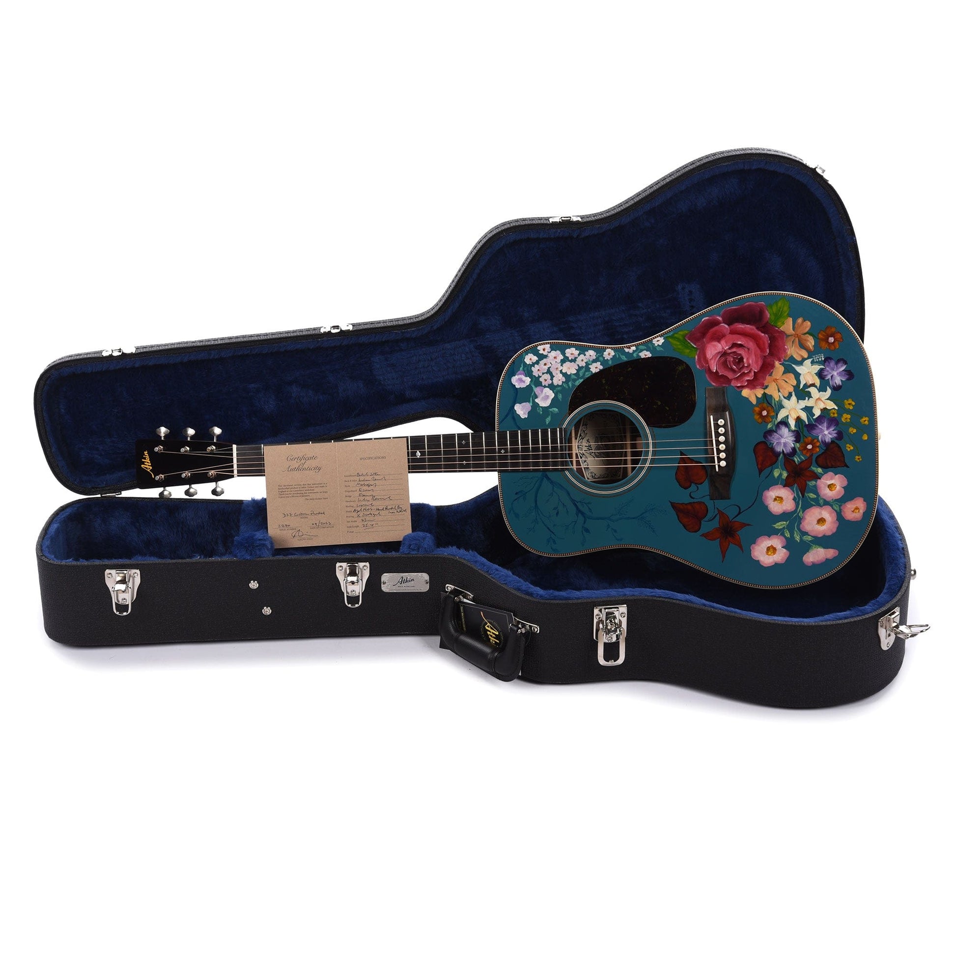 Atkin D37 Baked Sitka/Rosewood Aged Blue Hand Painted by Ian Ward Acoustic Guitars / Dreadnought