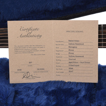 Atkin D37 Baked Sitka/Rosewood Aged Natural Acoustic Guitars / Dreadnought