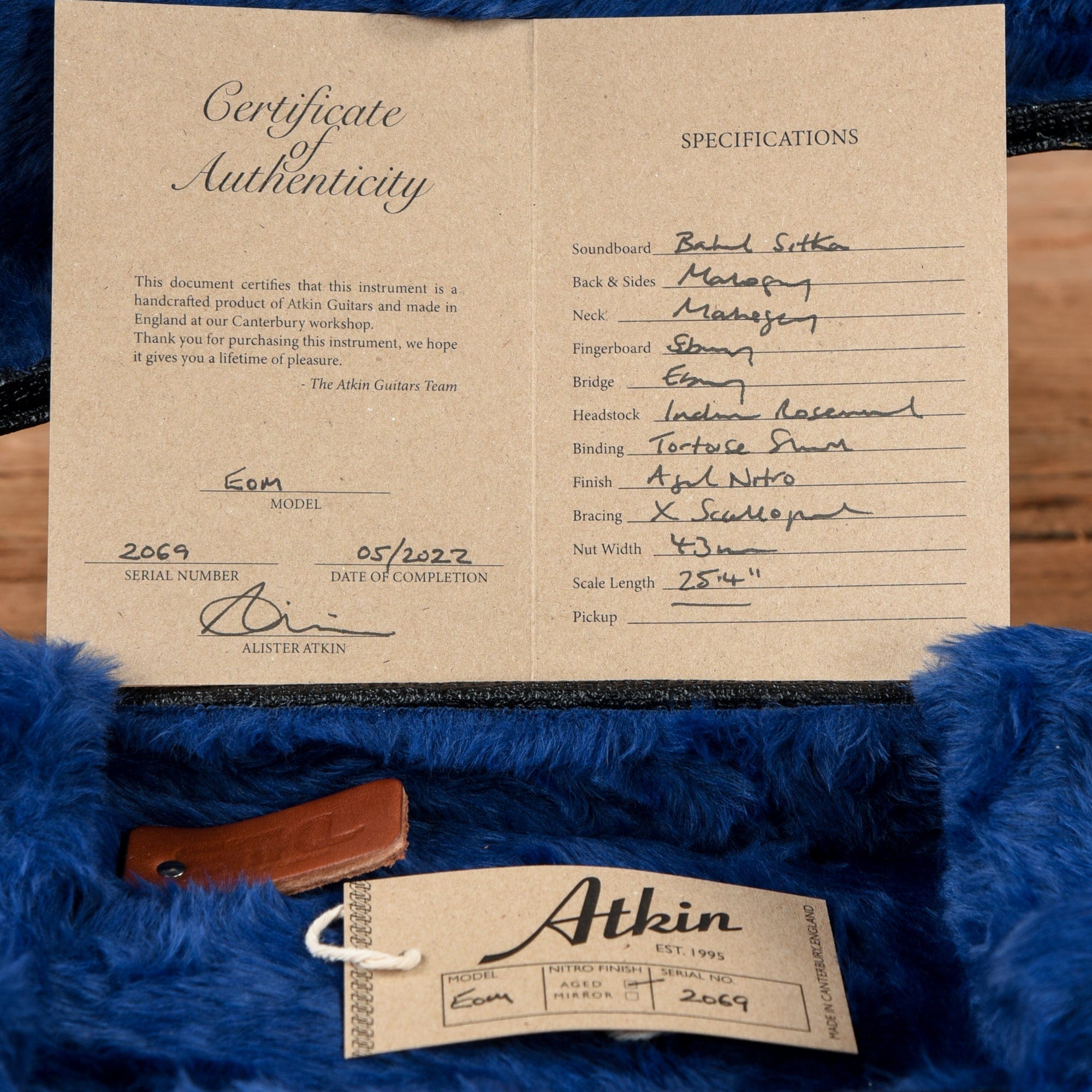 Atkin Essential OM Aged Baked Sitka/Mahogany Natural 2021 Acoustic Guitars / Dreadnought