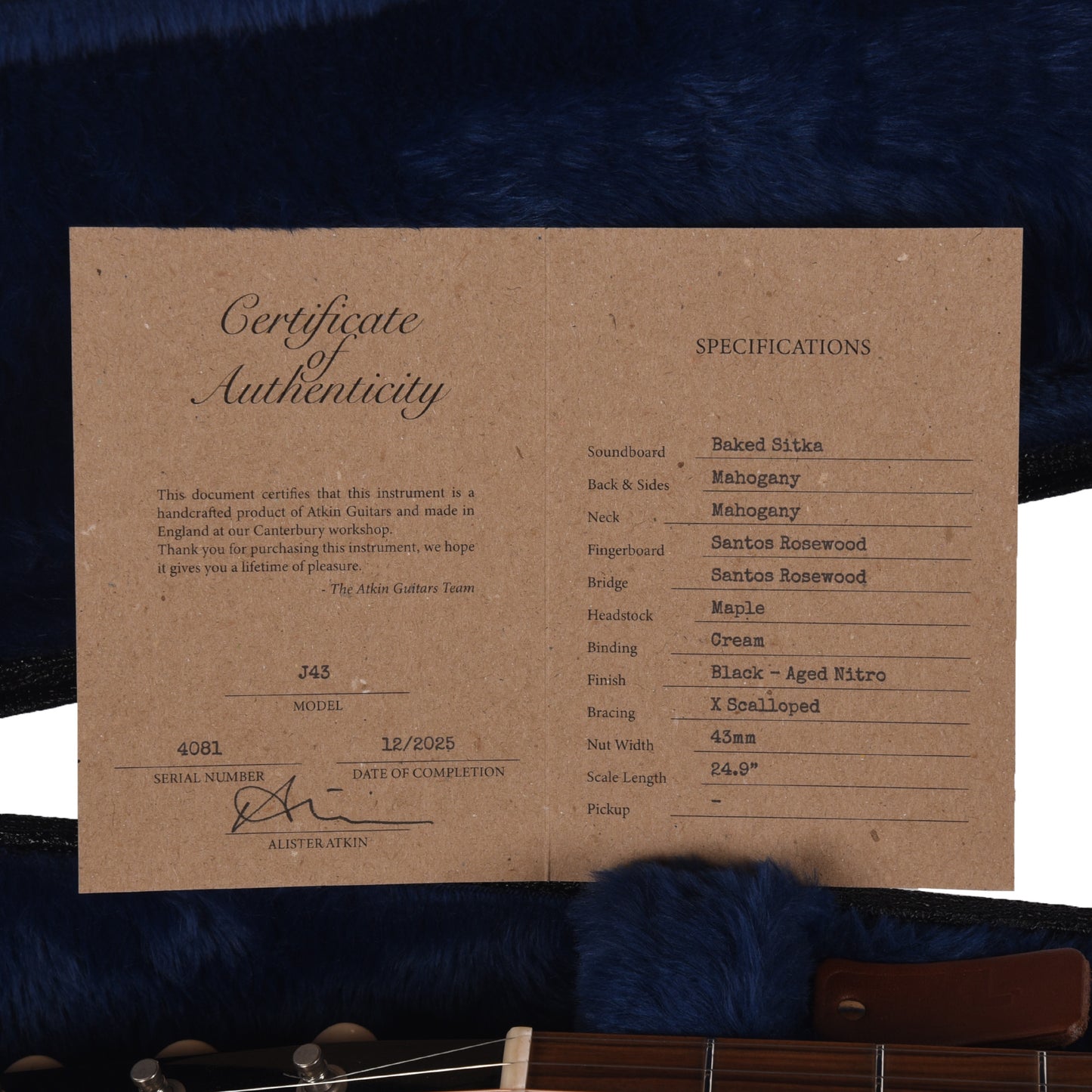 Atkin J43 Baked Sitka/Mahogany Aged Black All Over Acoustic Guitars / Dreadnought