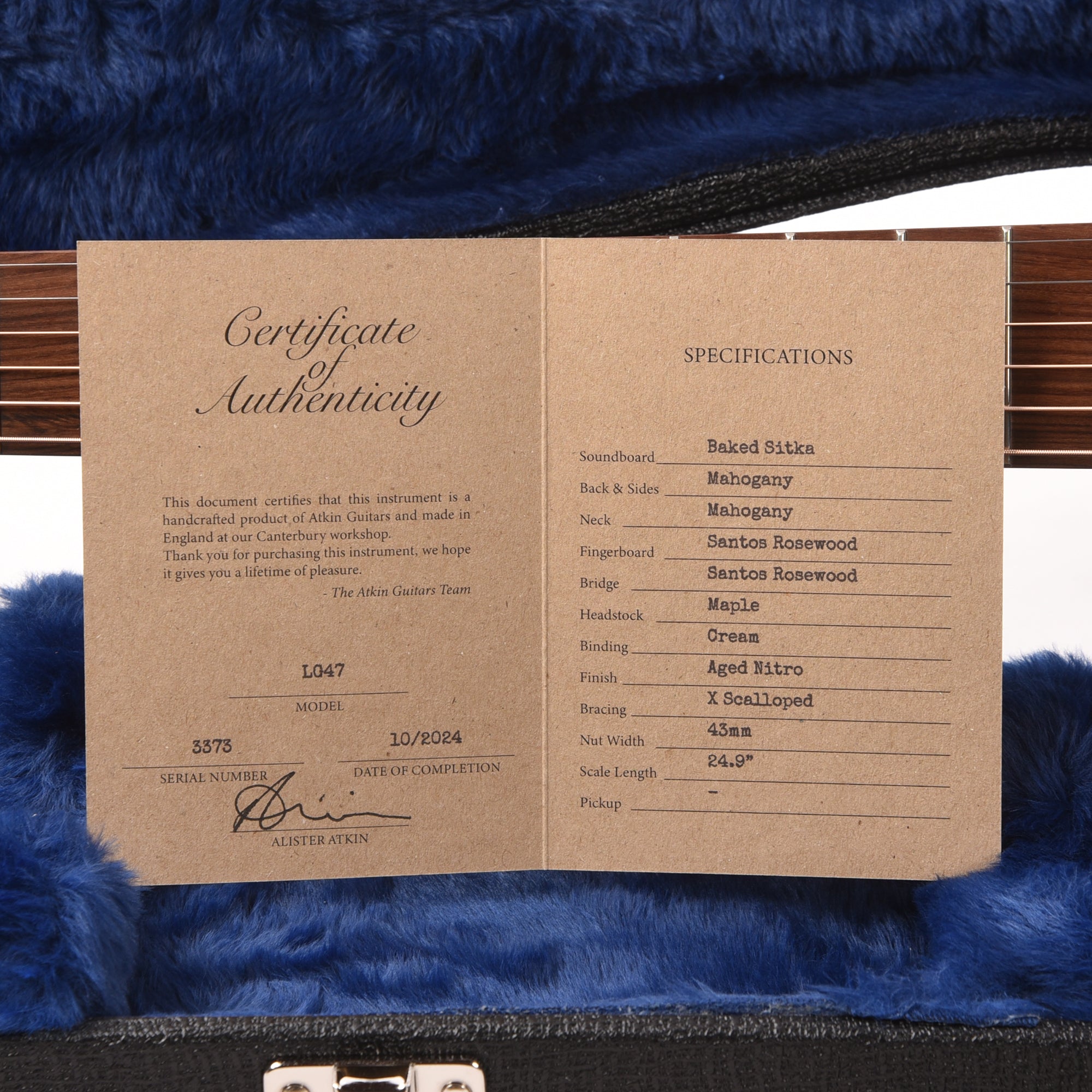 Atkin The Forty Seven Aged Baked Sitka/Mahogany Sunburst Acoustic Guitars / Dreadnought