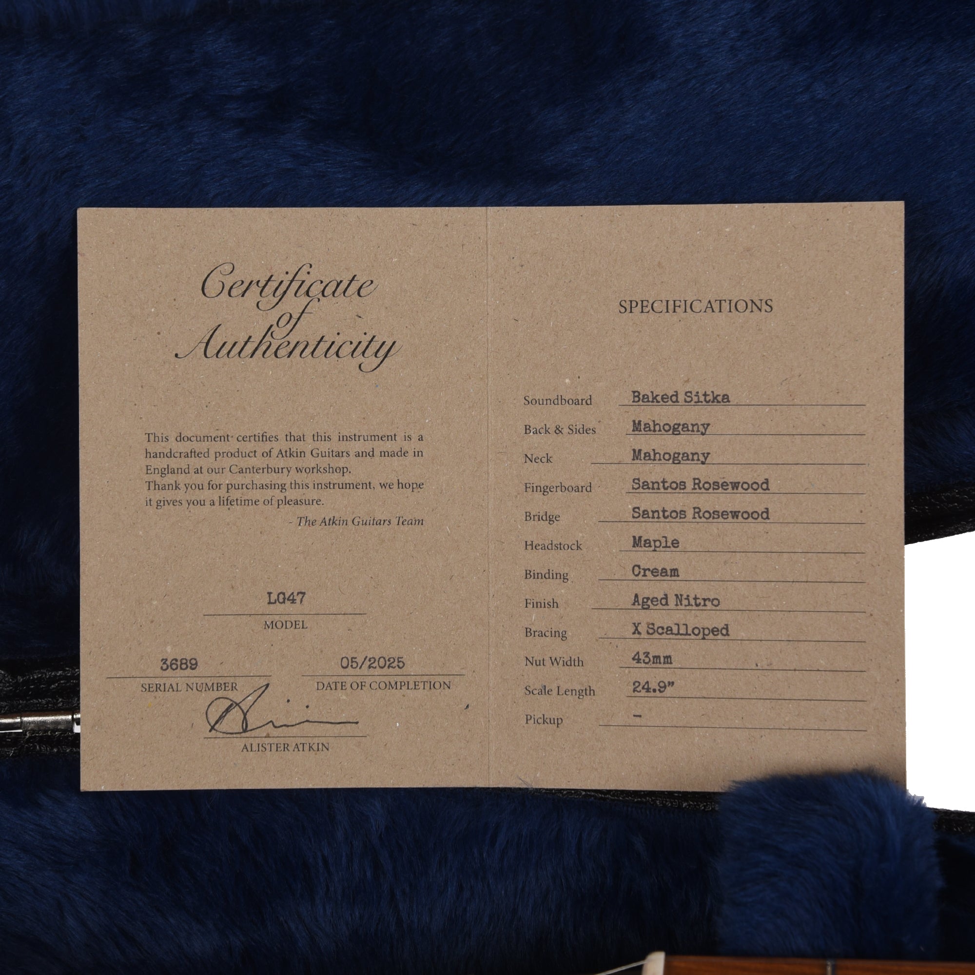 Atkin The Forty Seven Aged Baked Sitka/Mahogany Sunburst Acoustic Guitars / Dreadnought