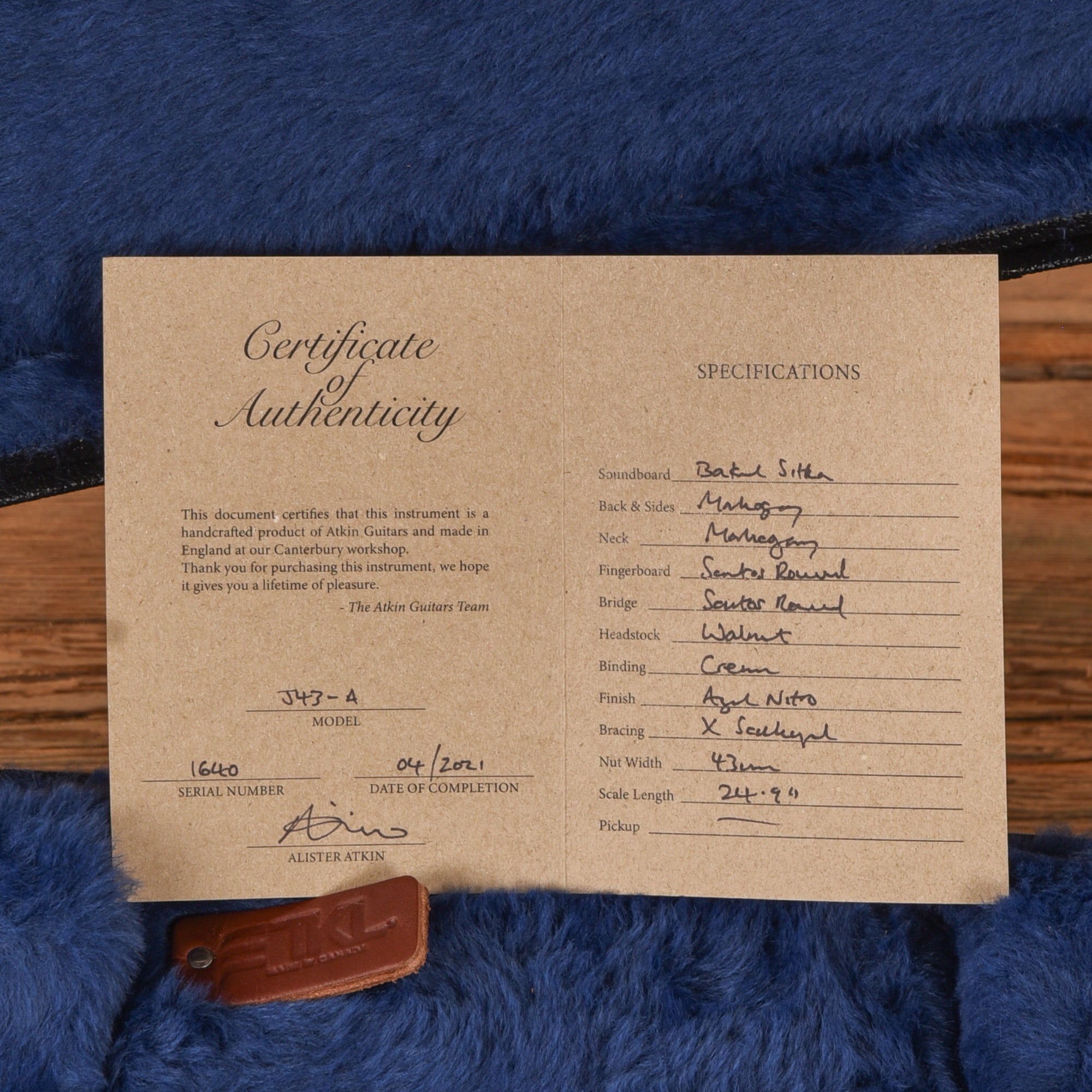 Atkin The Forty Three Aged Baked Sitka/Mahogany Sunburst Acoustic Guitars / Dreadnought