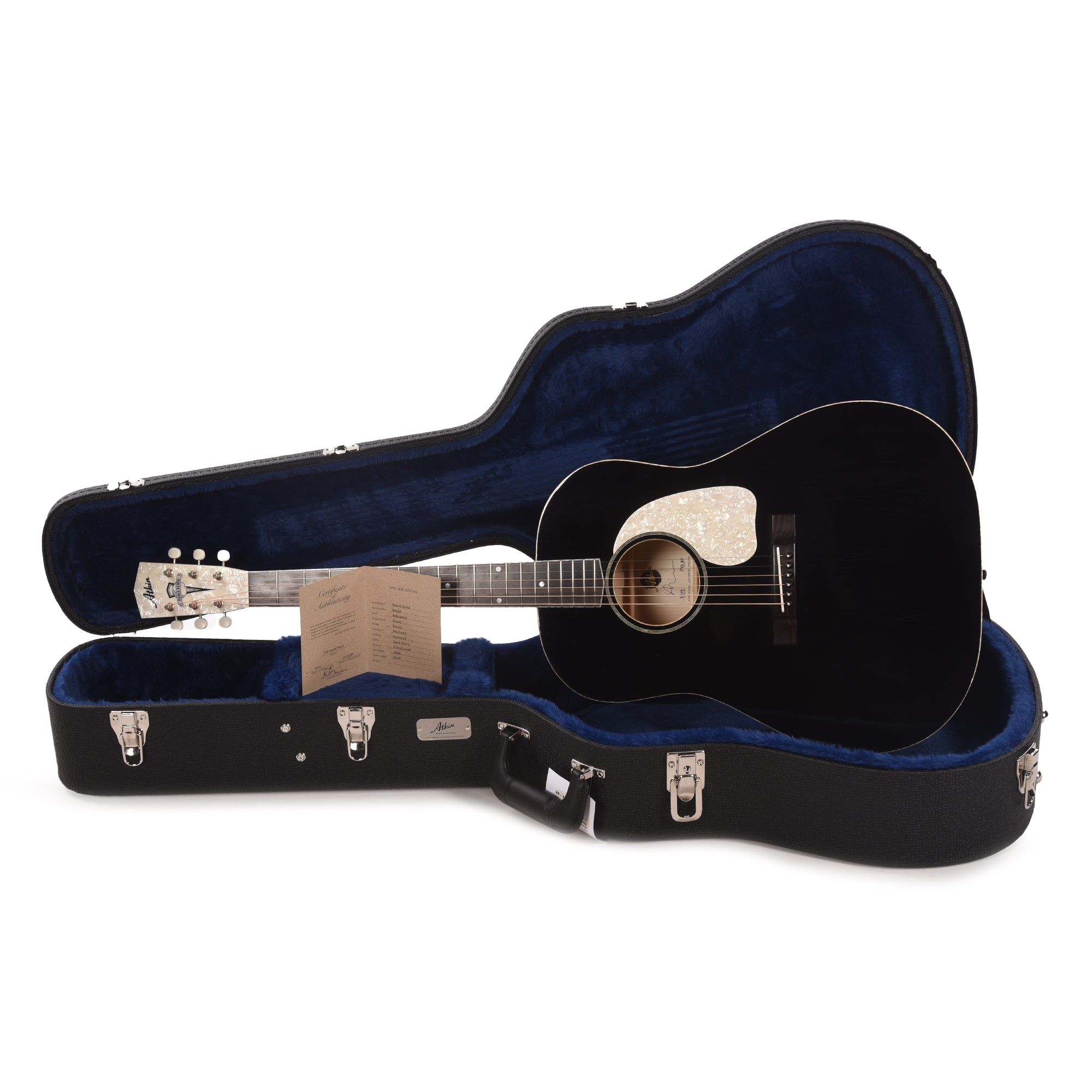 Atkin The Forty Three Black Pearl Baked Sitka/Maple Aged Black Acoustic Guitars / Dreadnought