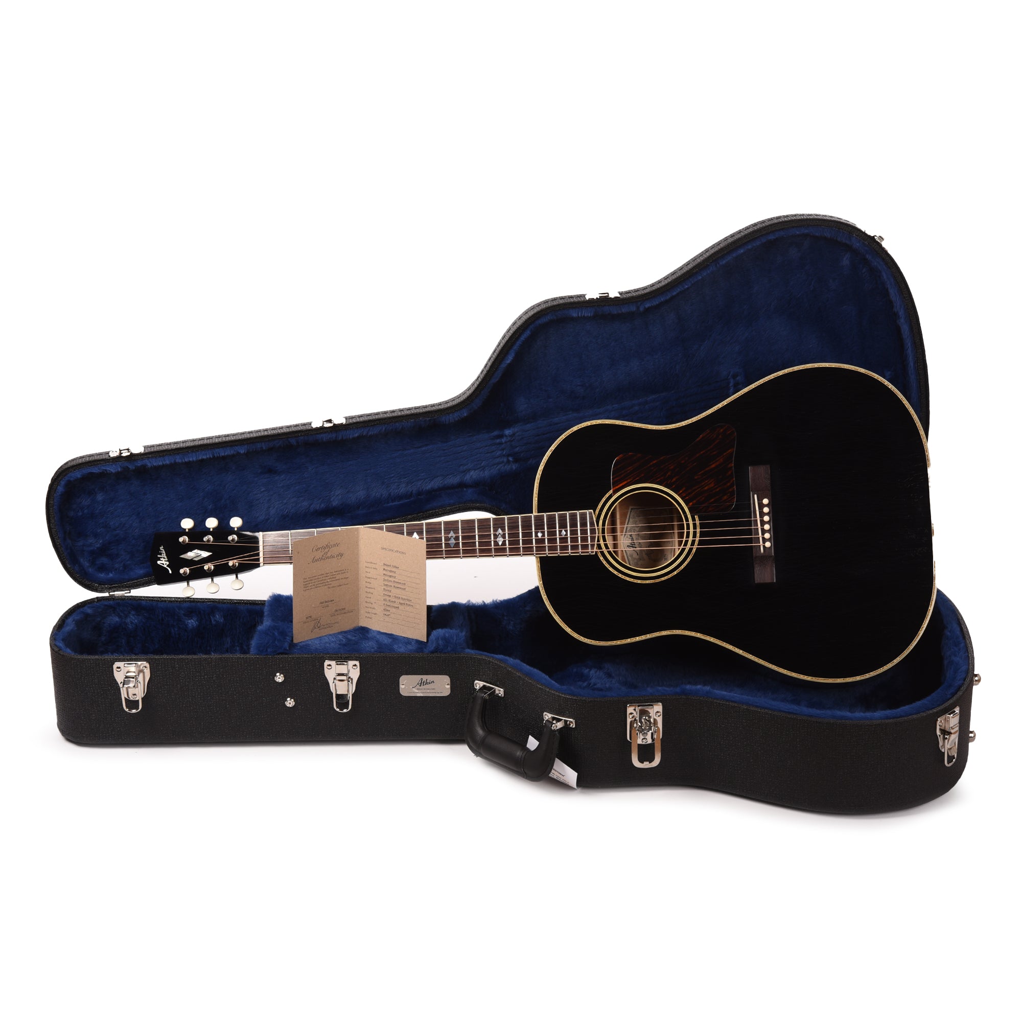 Atkin The Forty Three Deluxe Baked Sitka/Mahogany Aged All Black w/Glitter Trim Acoustic Guitars / Dreadnought
