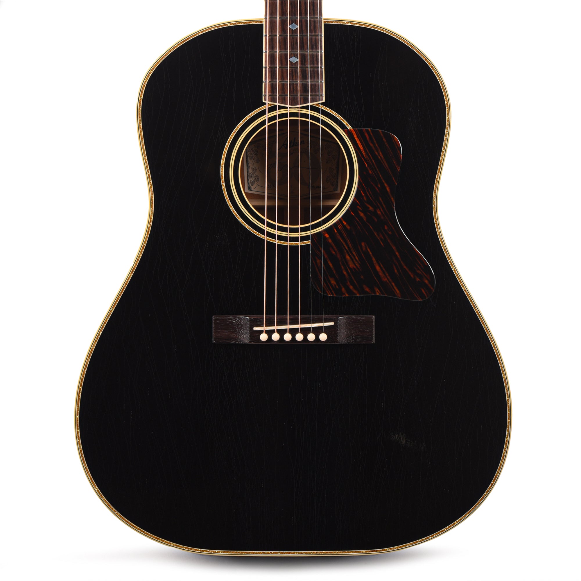 Atkin The Forty Three Deluxe Baked Sitka/Mahogany Aged All Black w/Glitter Trim Acoustic Guitars / Dreadnought