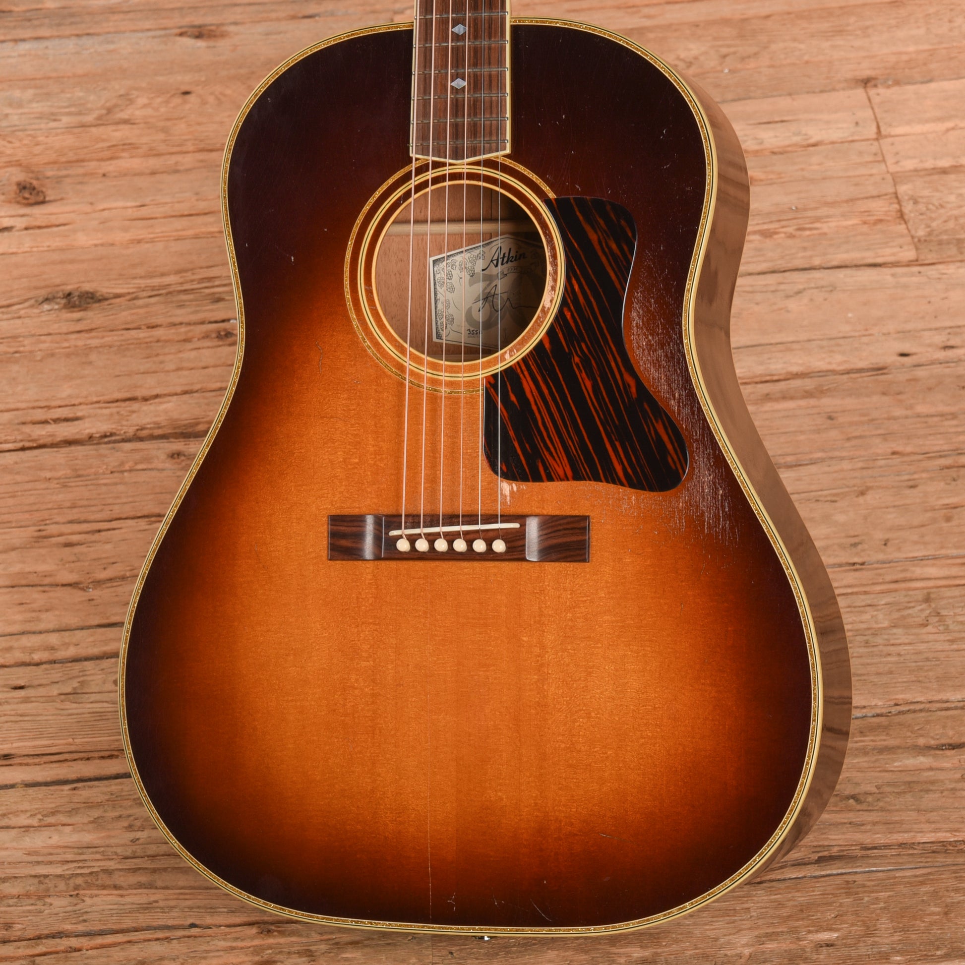 Atkin The Forty Three Deluxe Baked Sitka/Mahogany Aged Sunburst Top w/Glitter Trim Acoustic Guitars / Dreadnought