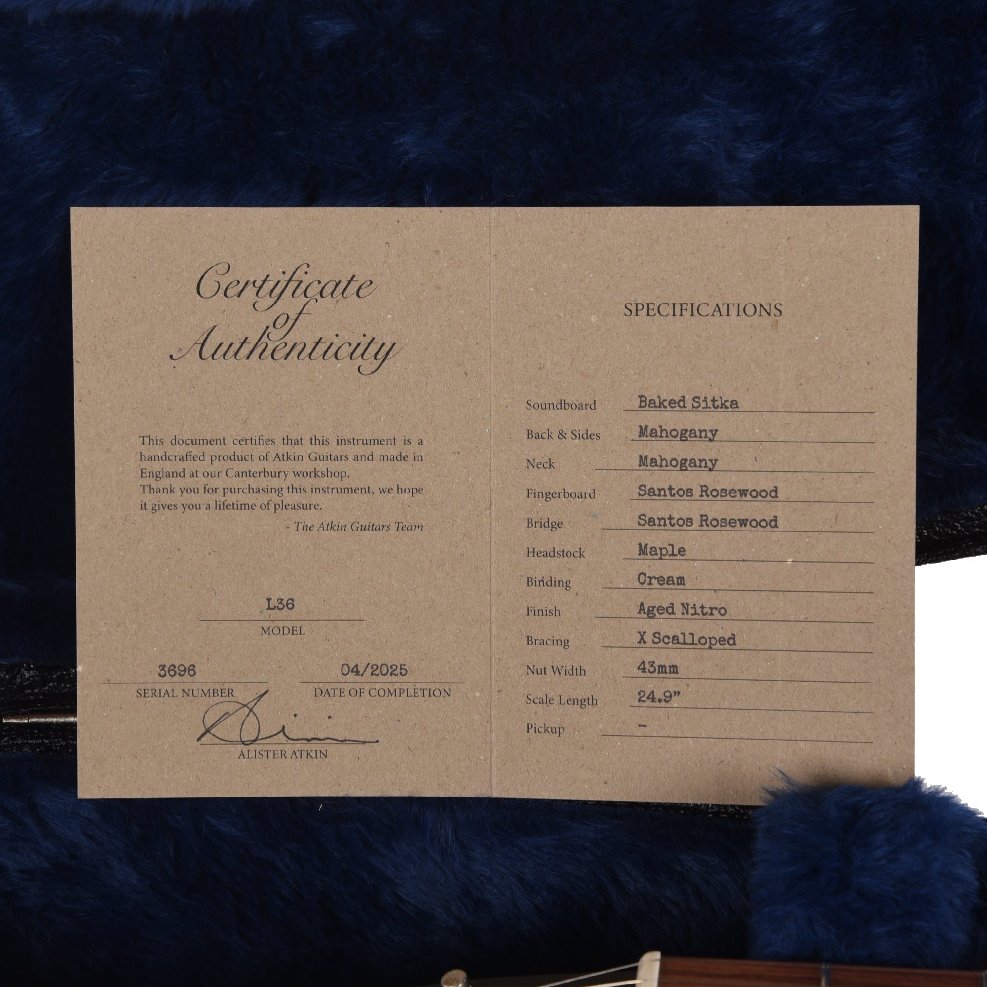 Atkin The Thirty Six Aged Baked Sitka/Mahogany Sunburst Acoustic Guitars / Dreadnought