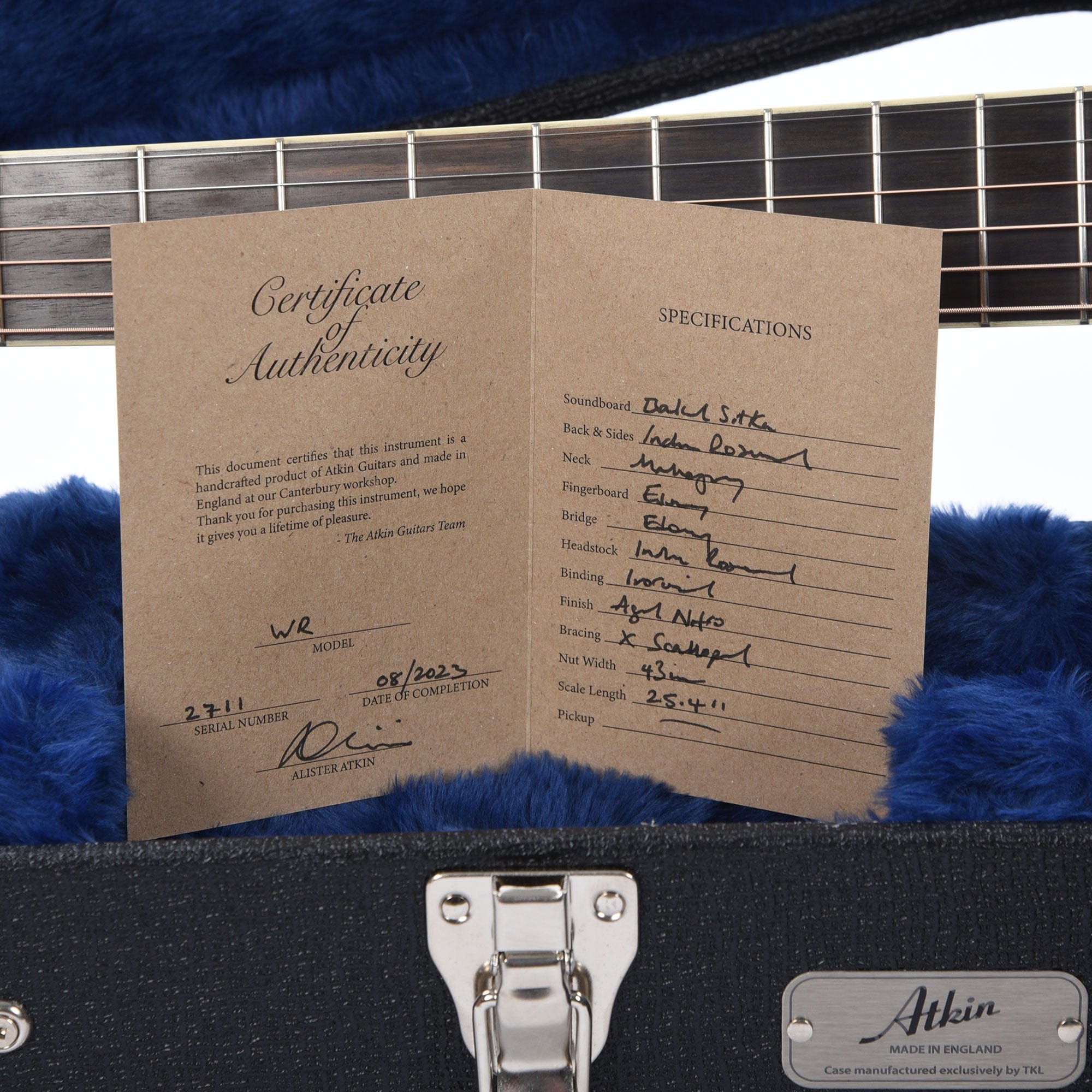 Atkin The White Rice Baked Sitka/Rosewood Aged Natural Acoustic Guitars / Dreadnought