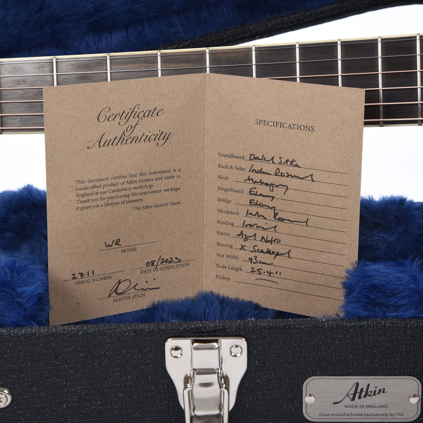 Atkin The White Rice Baked Sitka/Rosewood Aged Natural Acoustic Guitars / Dreadnought