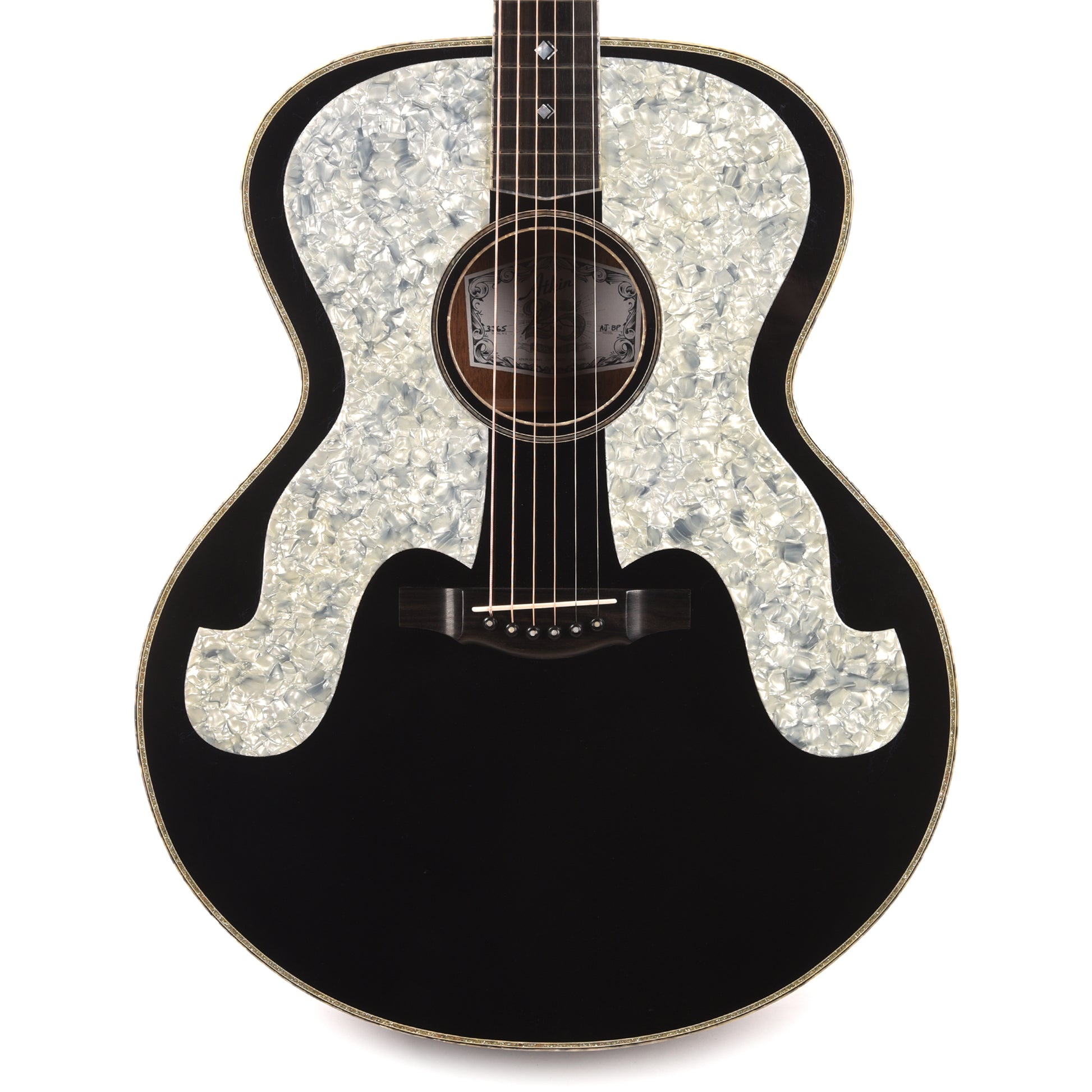 Atkin AJ Black Pearl Baked Sitka/Mahogany Aged Black w/Glitter Purfling Acoustic Guitars / Jumbo