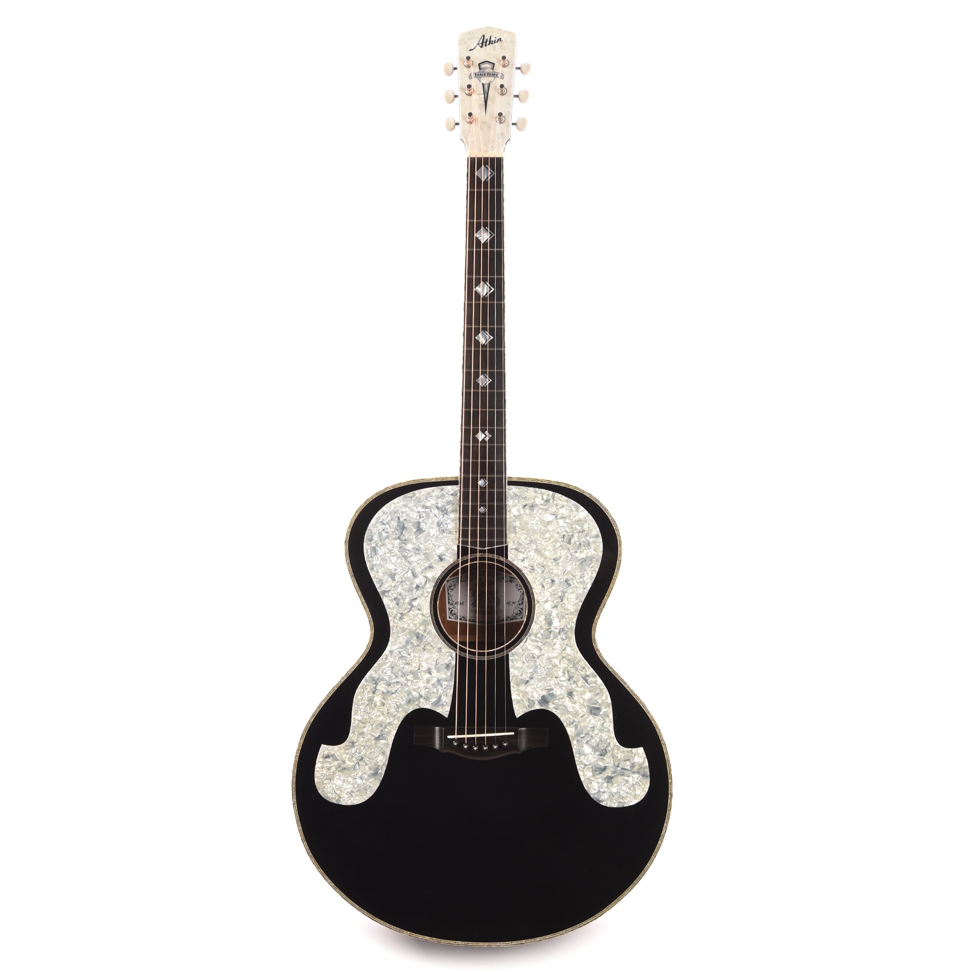 Atkin AJ Black Pearl Baked Sitka/Mahogany Aged Black w/Glitter Purfling Acoustic Guitars / Jumbo