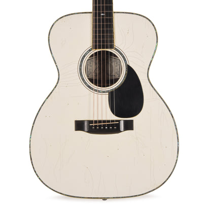Aktin OM37 Deluxe Baked Sitka/Indian Rosewood Medium Aged White All Over Acoustic Guitars / OM and Auditorium