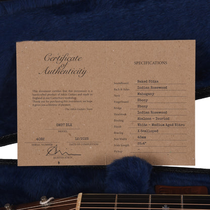 Aktin OM37 Deluxe Baked Sitka/Indian Rosewood Medium Aged White All Over Acoustic Guitars / OM and Auditorium