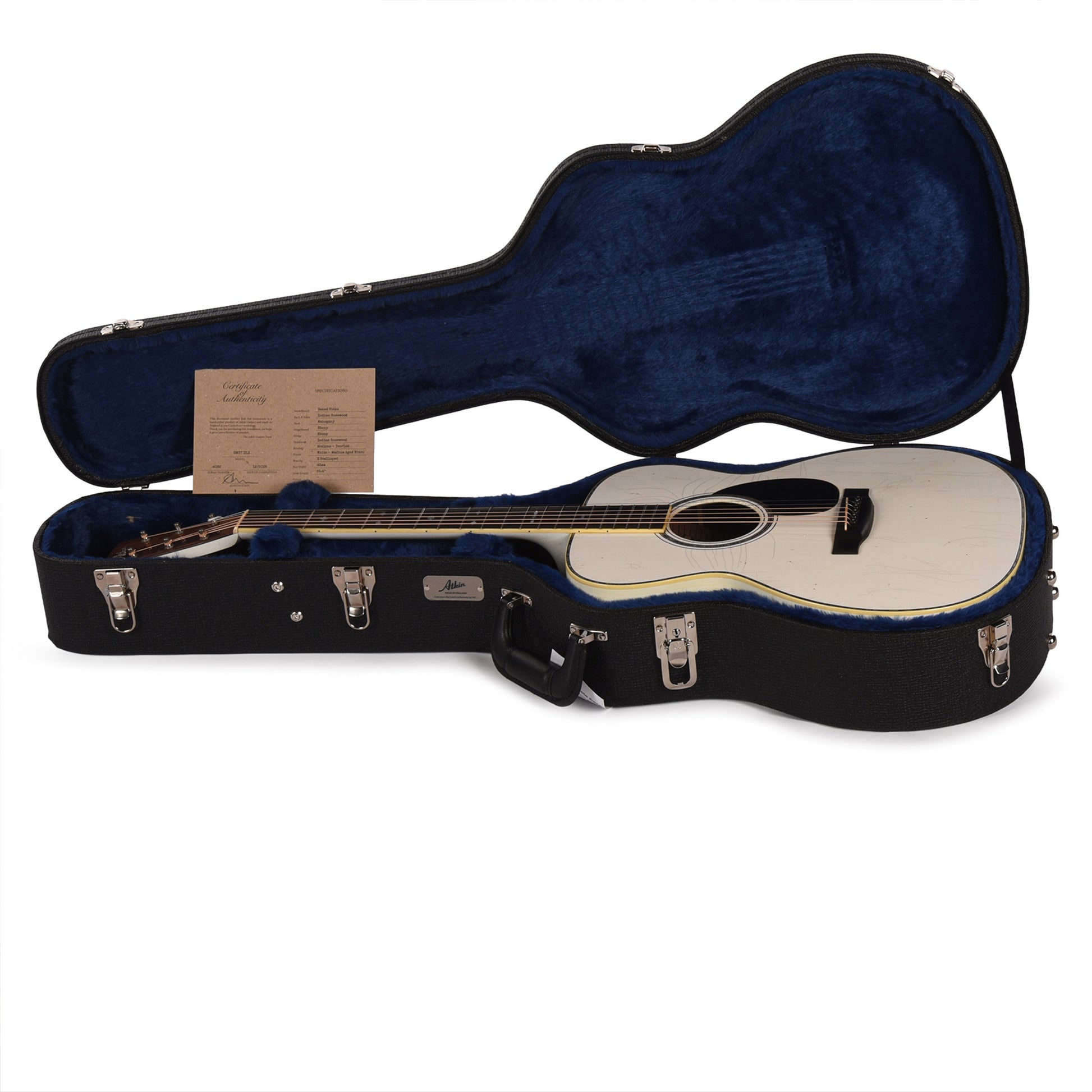 Aktin OM37 Deluxe Baked Sitka/Indian Rosewood Medium Aged White All Over Acoustic Guitars / OM and Auditorium