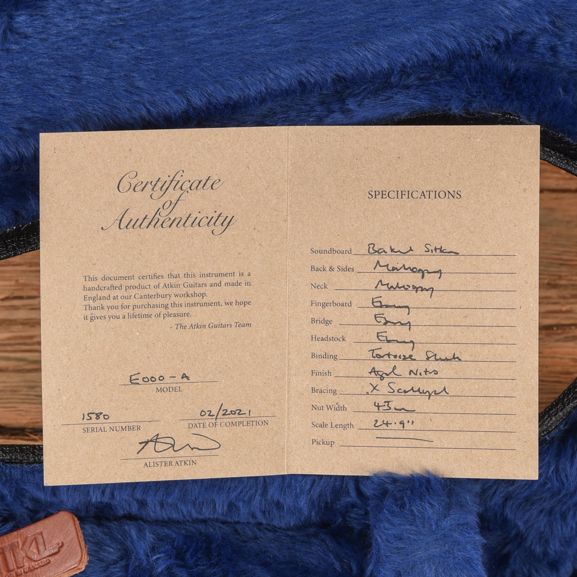 Atkin 000 Essential Natural 2023 Acoustic Guitars / OM and Auditorium