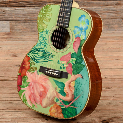 Atkin 00037 Flamingo Hand Painted by Ian Ward Acoustic Guitars / OM and Auditorium