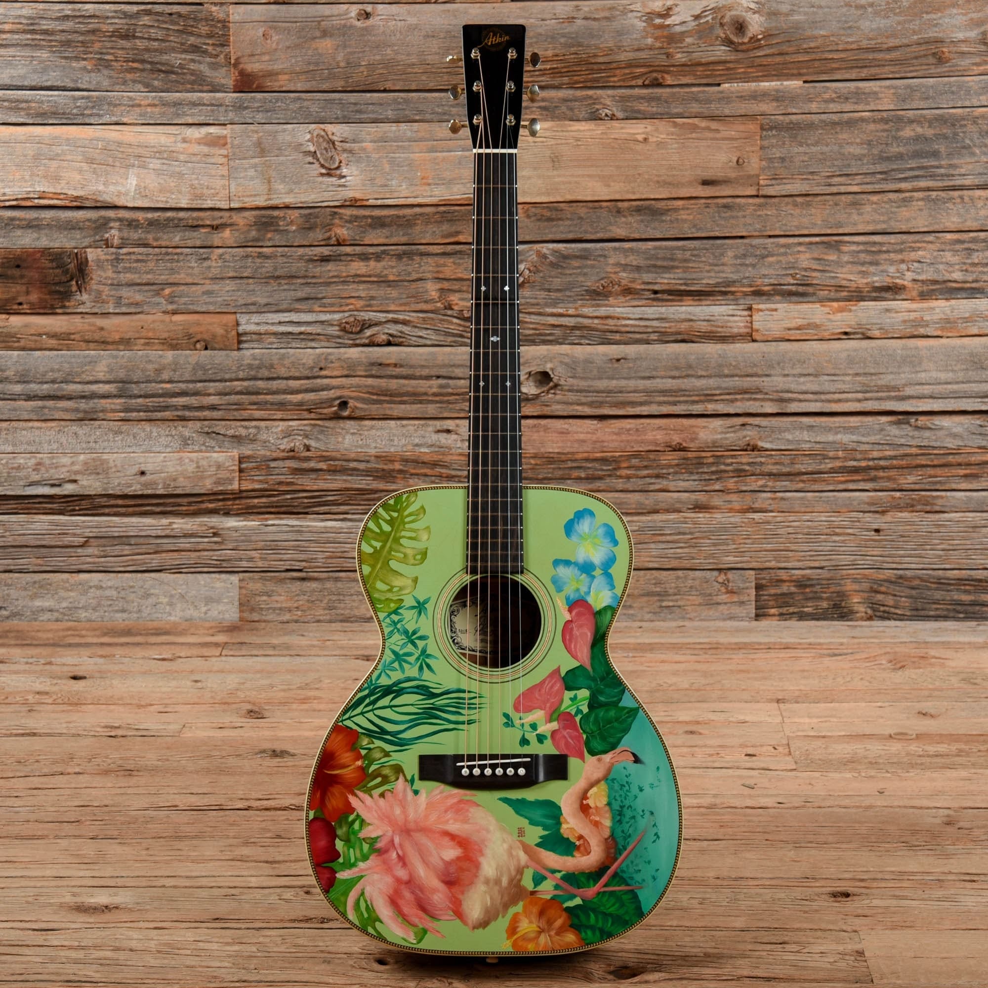 Atkin 00037 Flamingo Hand Painted by Ian Ward Acoustic Guitars / OM and Auditorium