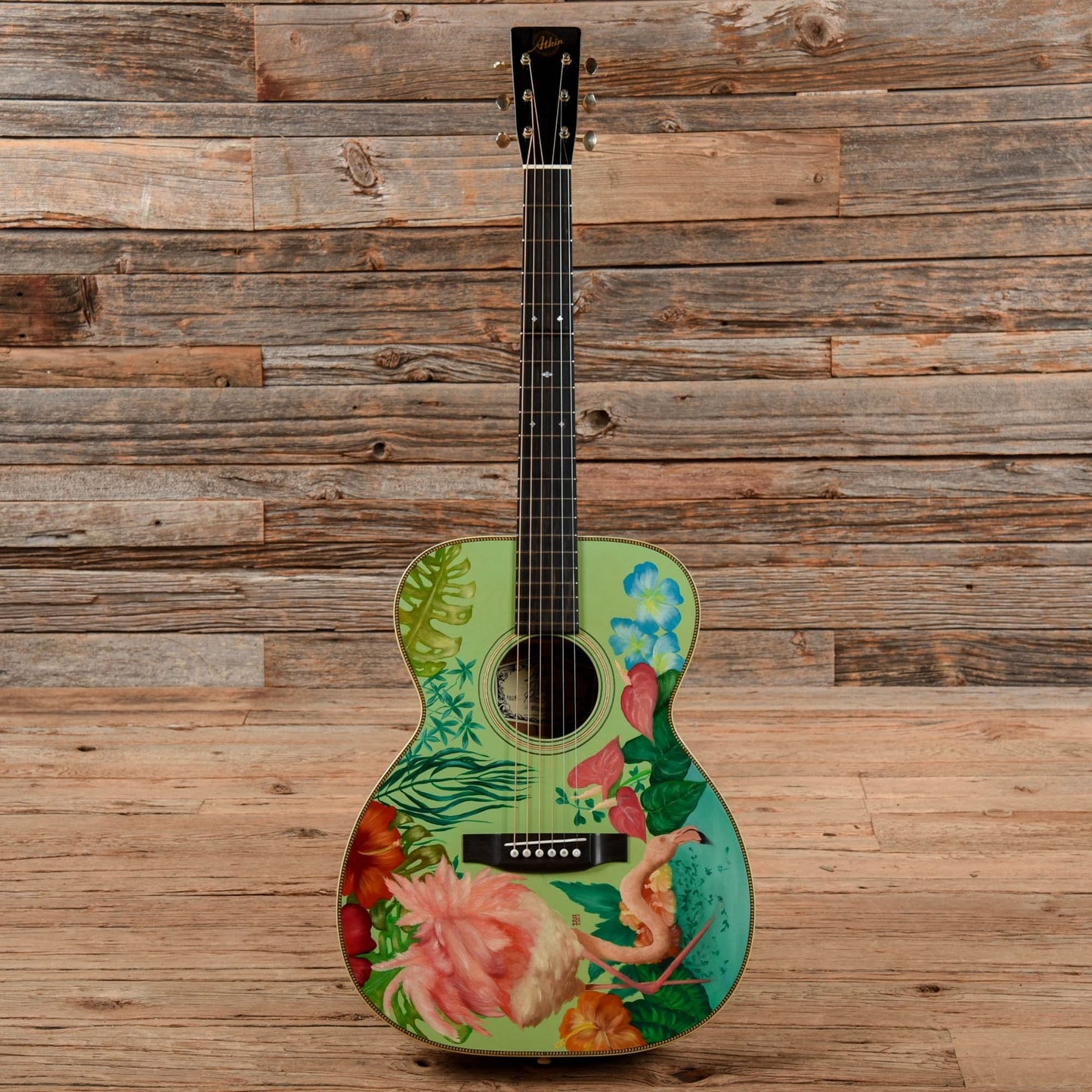 Atkin 00037 Flamingo Hand Painted by Ian Ward Acoustic Guitars / OM and Auditorium