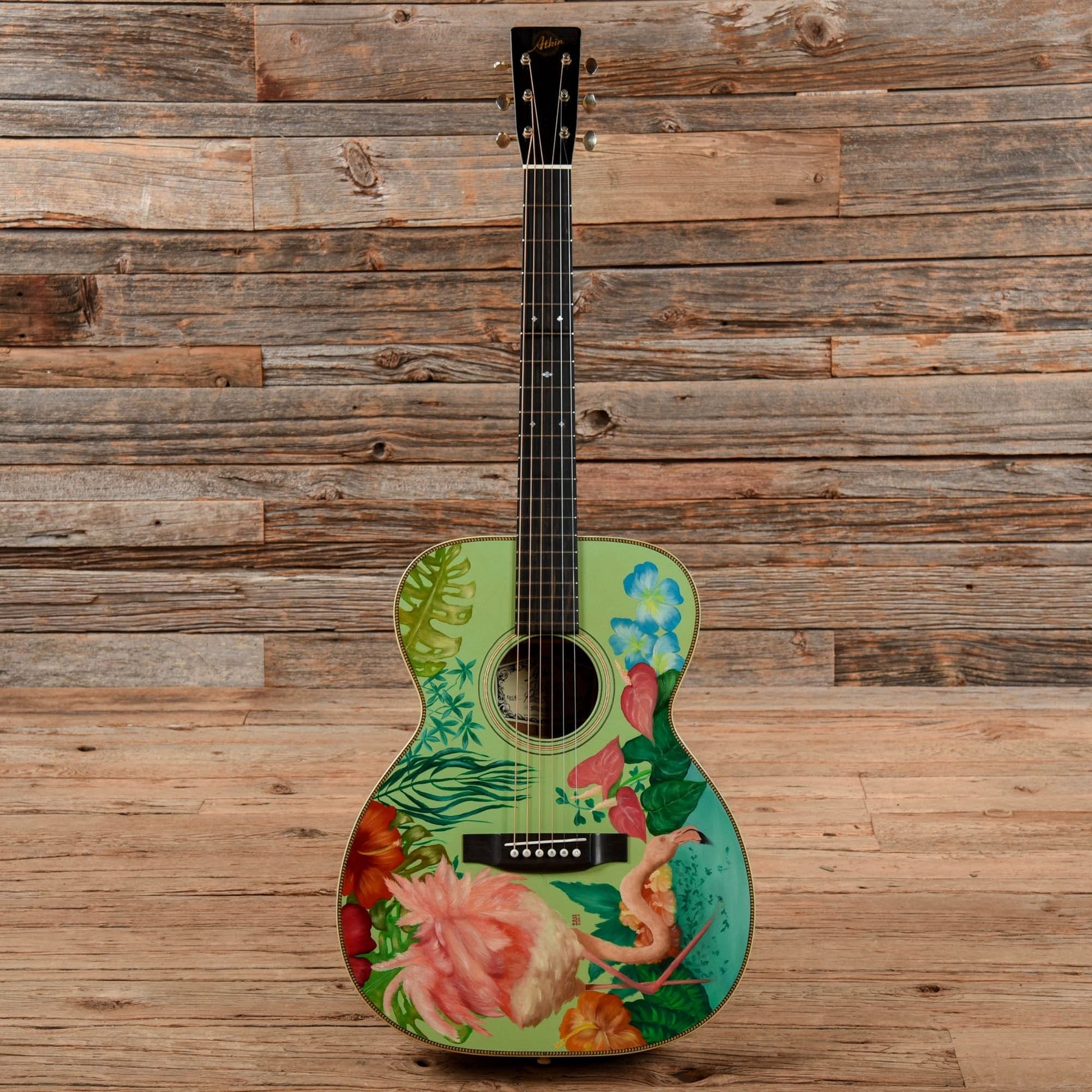 Atkin 00037 Flamingo Hand Painted by Ian Ward Acoustic Guitars / OM and Auditorium