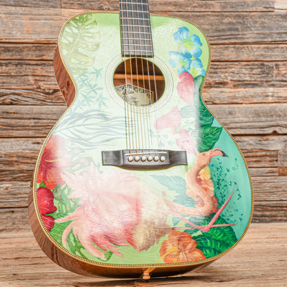 Atkin 00037 Flamingo Hand Painted by Ian Ward Acoustic Guitars / OM and Auditorium