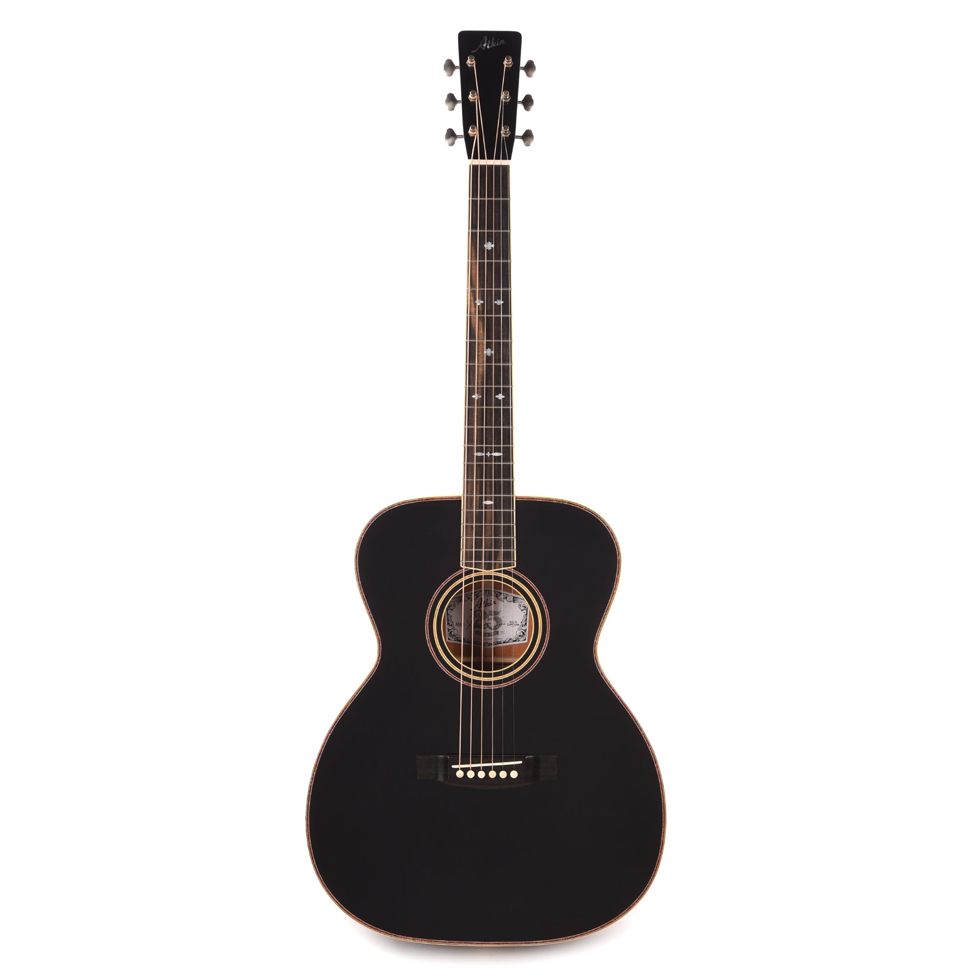 Atkin 00037 Mahogany All Black w/Glitter Binding Acoustic Guitars / OM and Auditorium