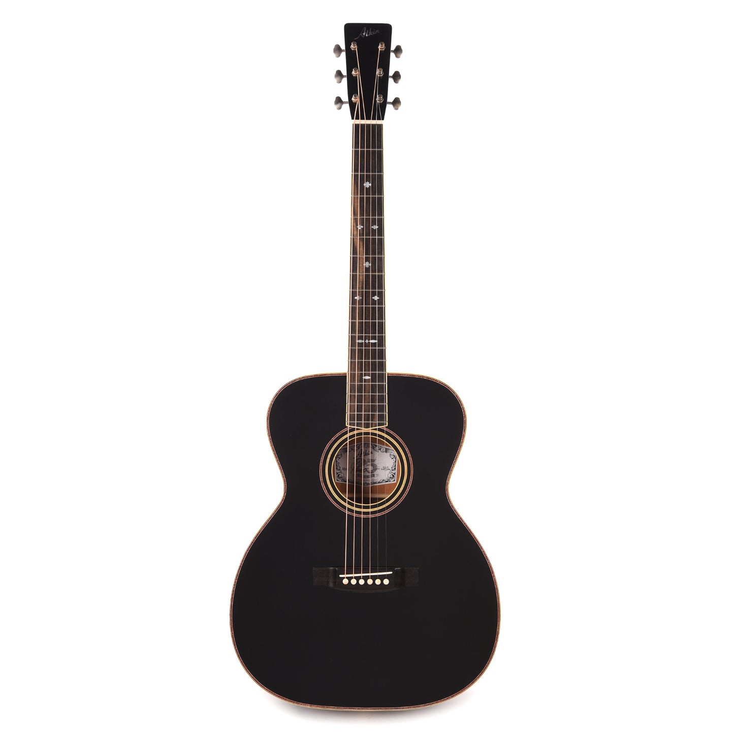 Atkin 00037 Mahogany All Black w/Glitter Binding Acoustic Guitars / OM and Auditorium