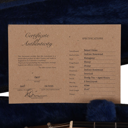 Atkin OM37 Baked Sitka/Rosewood Aged Sunburst Acoustic Guitars / OM and Auditorium
