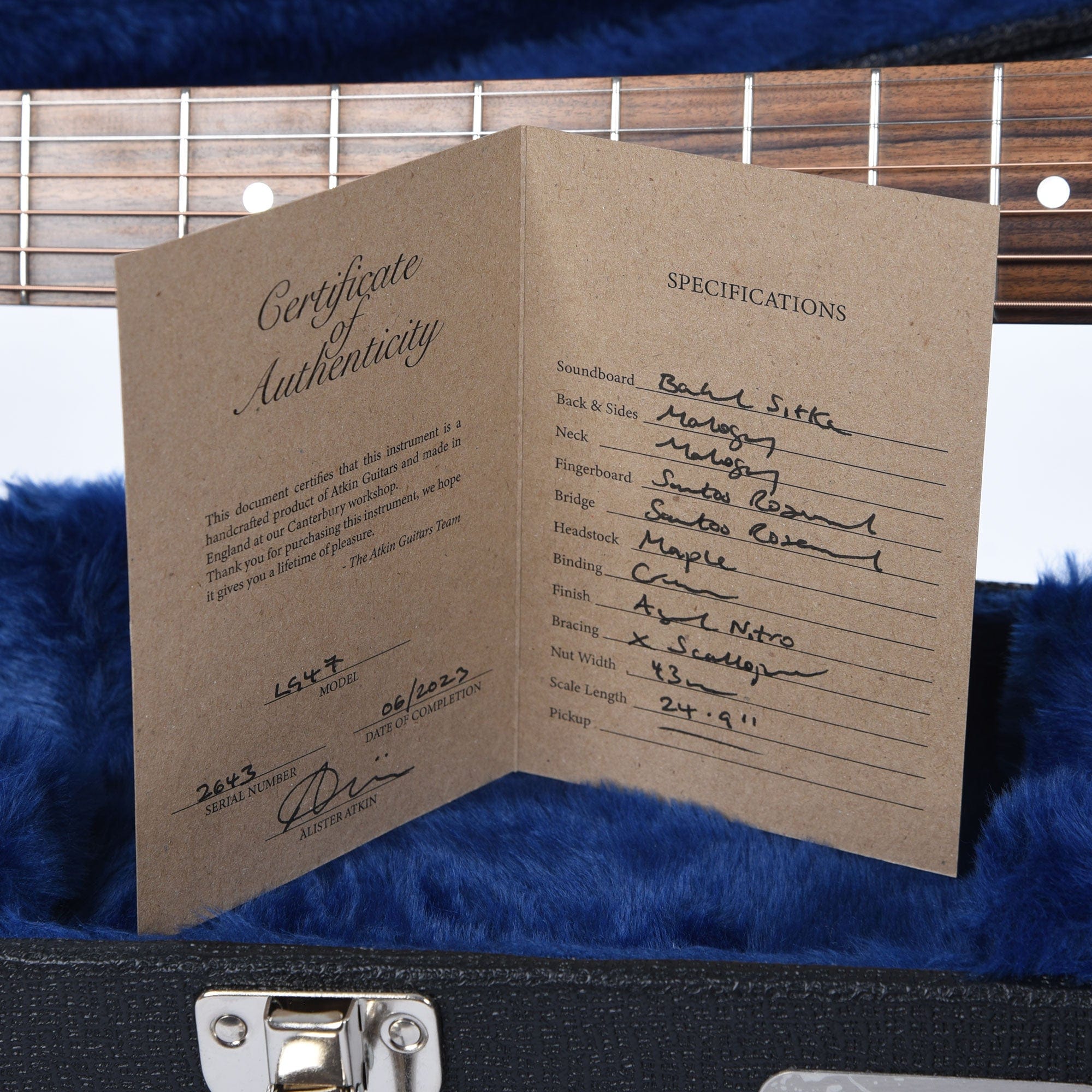 Atkin The Forty Seven Aged Baked Sitka/Mahogany Sunburst Acoustic Guitars / Parlor