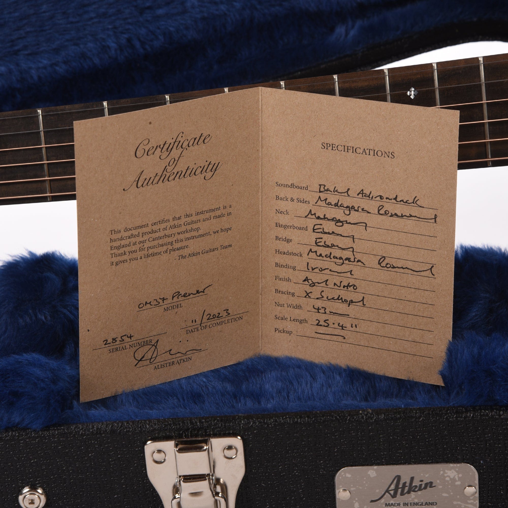 Atkin OM37 Pre-War Baked Adirondack/Rosewood Aged Natural