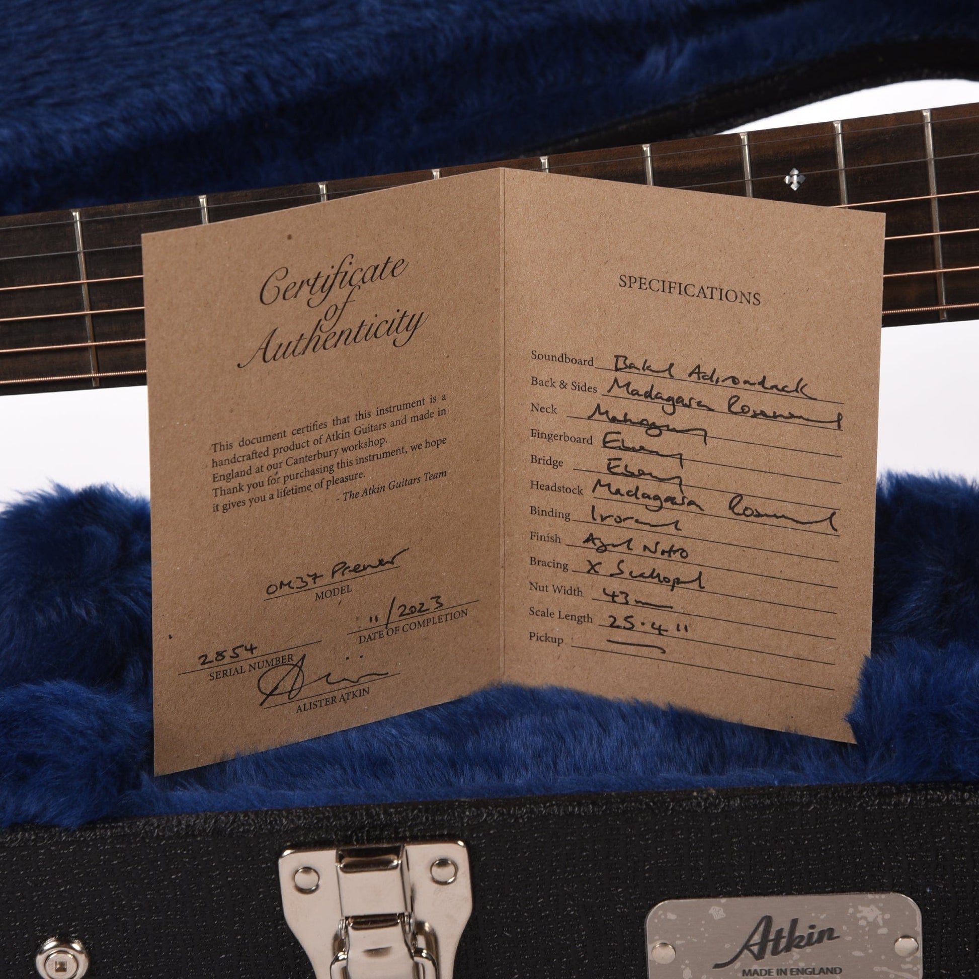 Atkin OM37 Pre-War Baked Adirondack/Rosewood Aged Natural