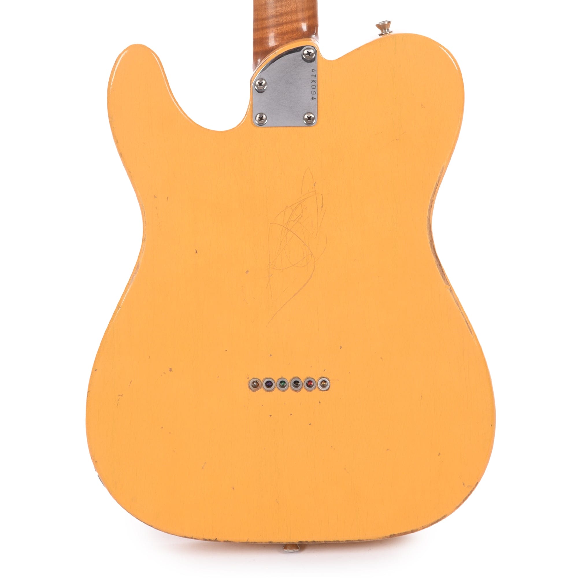 Atkin 52 T-Style Classic Aged Butterscotch w/Neck Humbucker & Roasted Flame Maple Neck (Serial #094) Electric Guitars / Solid Body