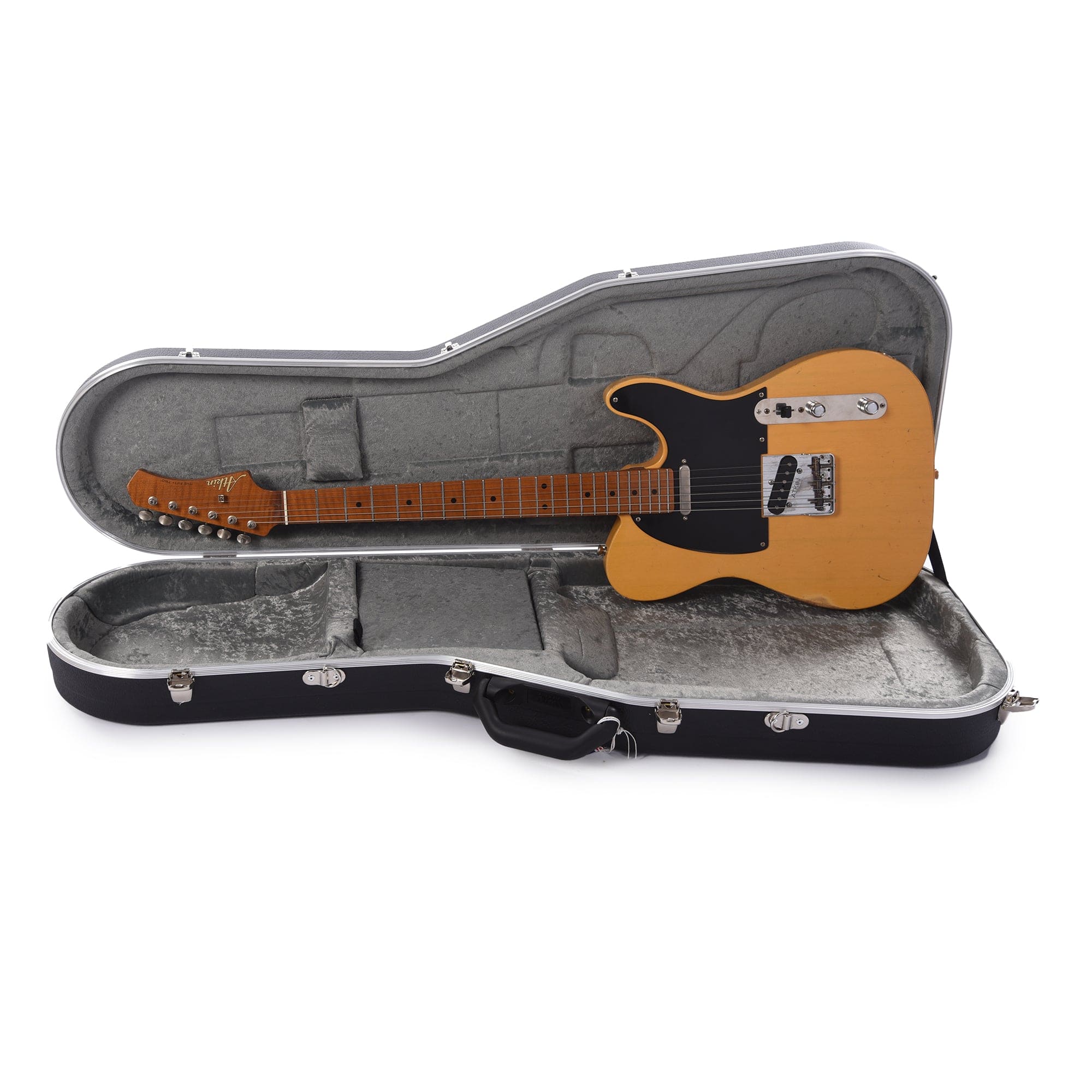 Atkin 52 T-Style Classic Aged Butterscotch w/Neck Humbucker & Roasted Flame Maple Neck (Serial #094) Electric Guitars / Solid Body