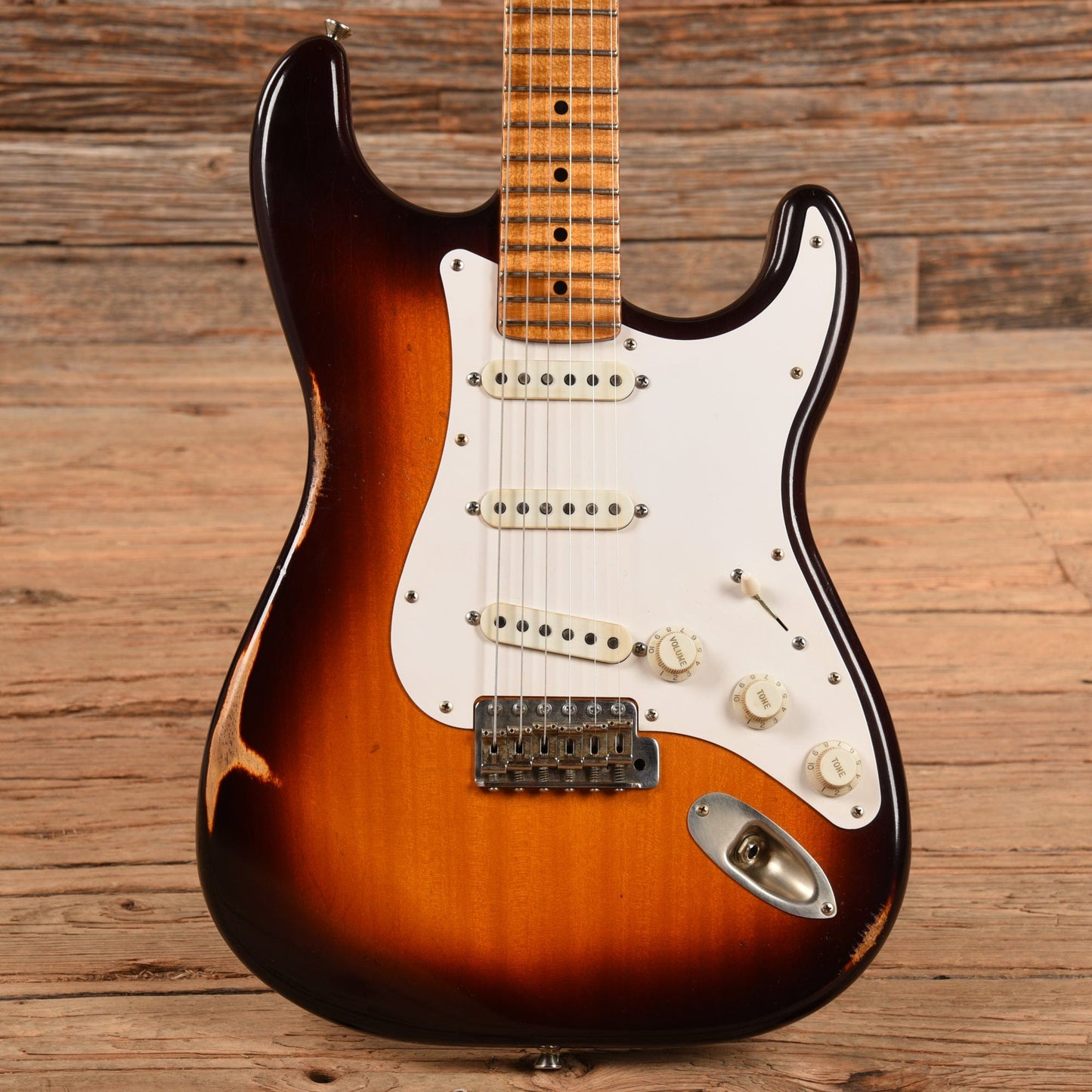 Atkin 54 S-Style w/Flame Maple Neck Aged Sunburst 2023 Electric Guitars / Solid Body