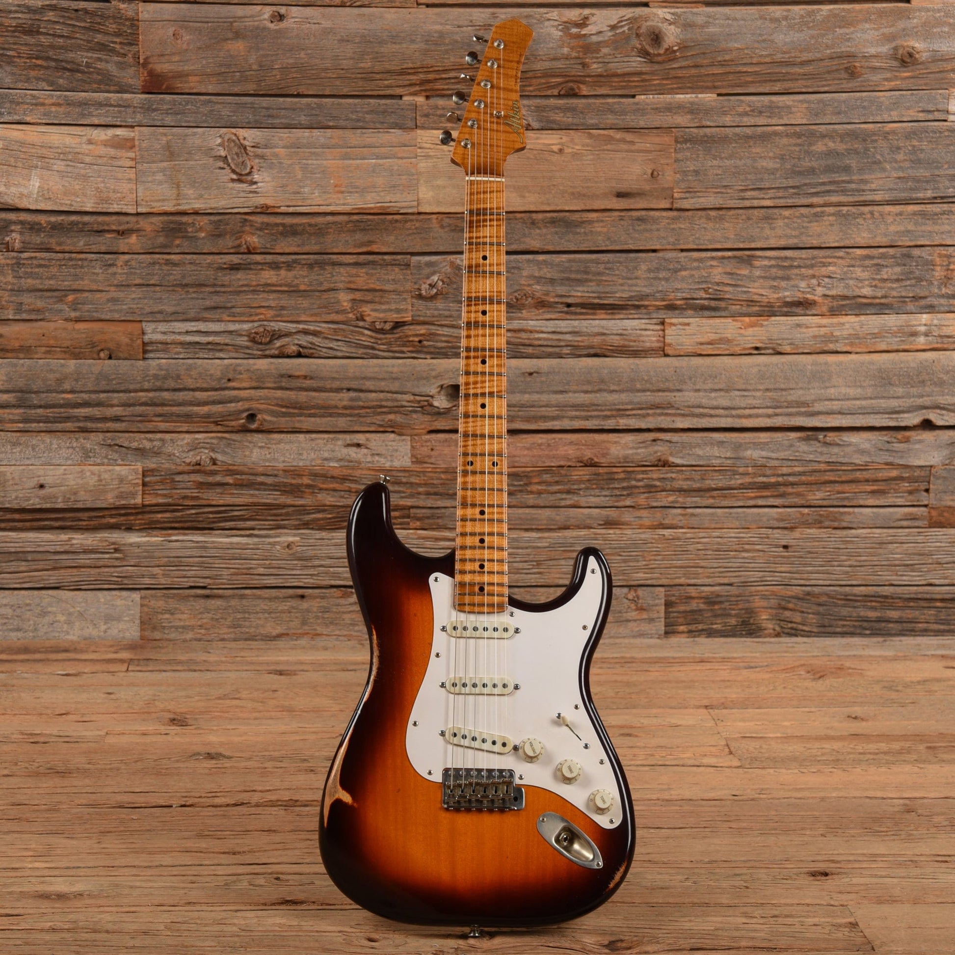 Atkin 54 S-Style w/Flame Maple Neck Aged Sunburst 2023 Electric Guitars / Solid Body