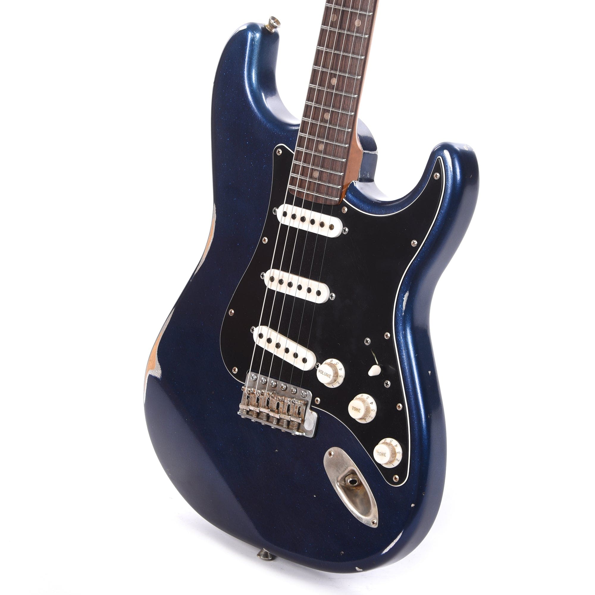 Atkin 63 S-Style Classic Aged Brunswick Blue Sparkle w/Roasted Flame Maple Neck (Serial #082) Electric Guitars / Solid Body
