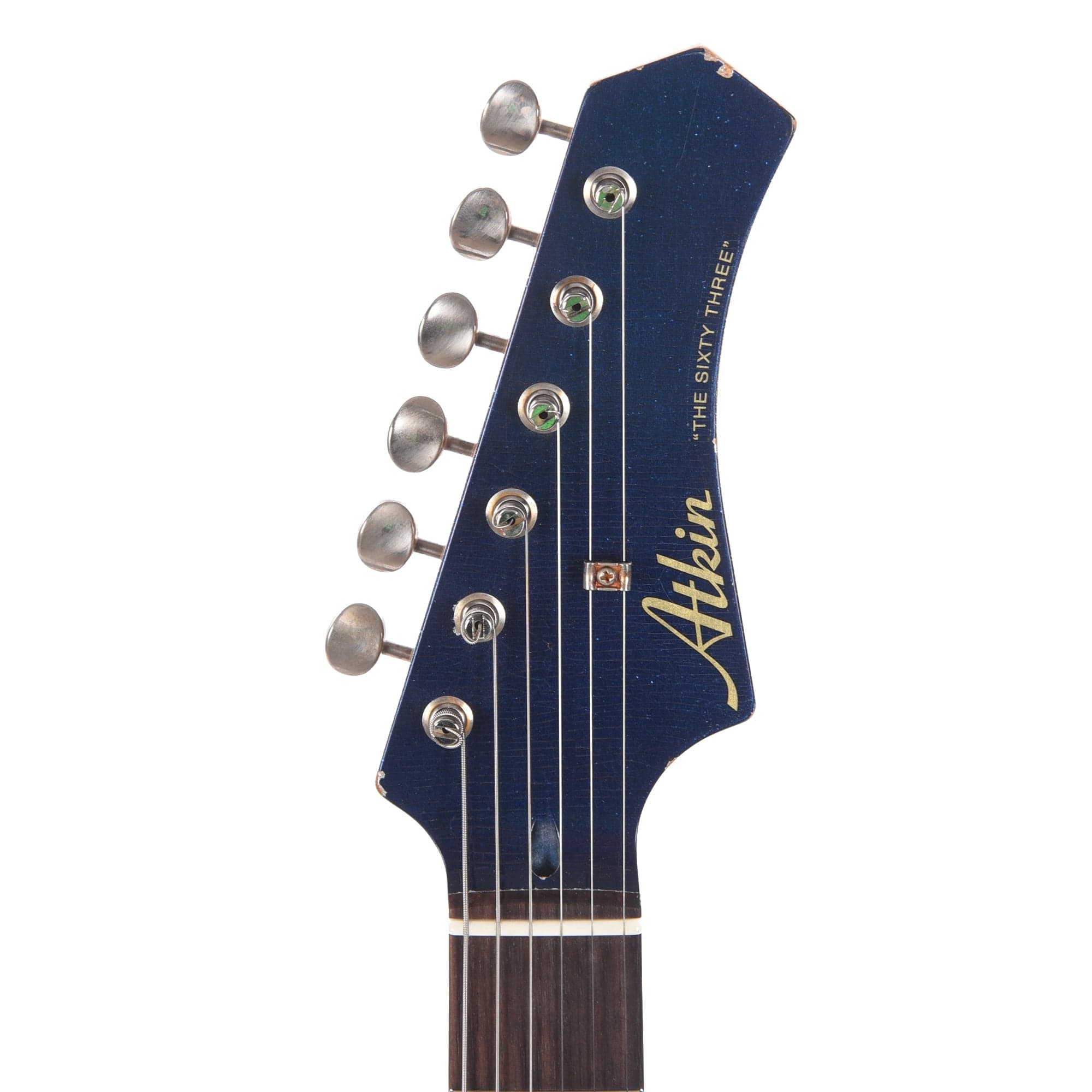 Atkin 63 S-Style Classic Aged Brunswick Blue Sparkle w/Roasted Flame Maple Neck (Serial #082) Electric Guitars / Solid Body