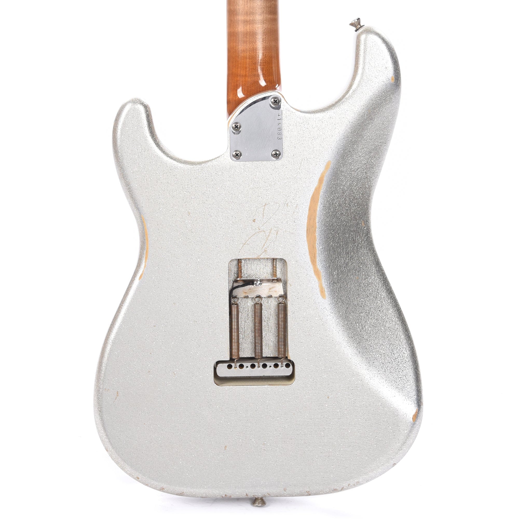 Atkin 63 S-Style Classic Aged Faded Silver Sparkle w/Roasted Flame Maple Neck Electric Guitars / Solid Body