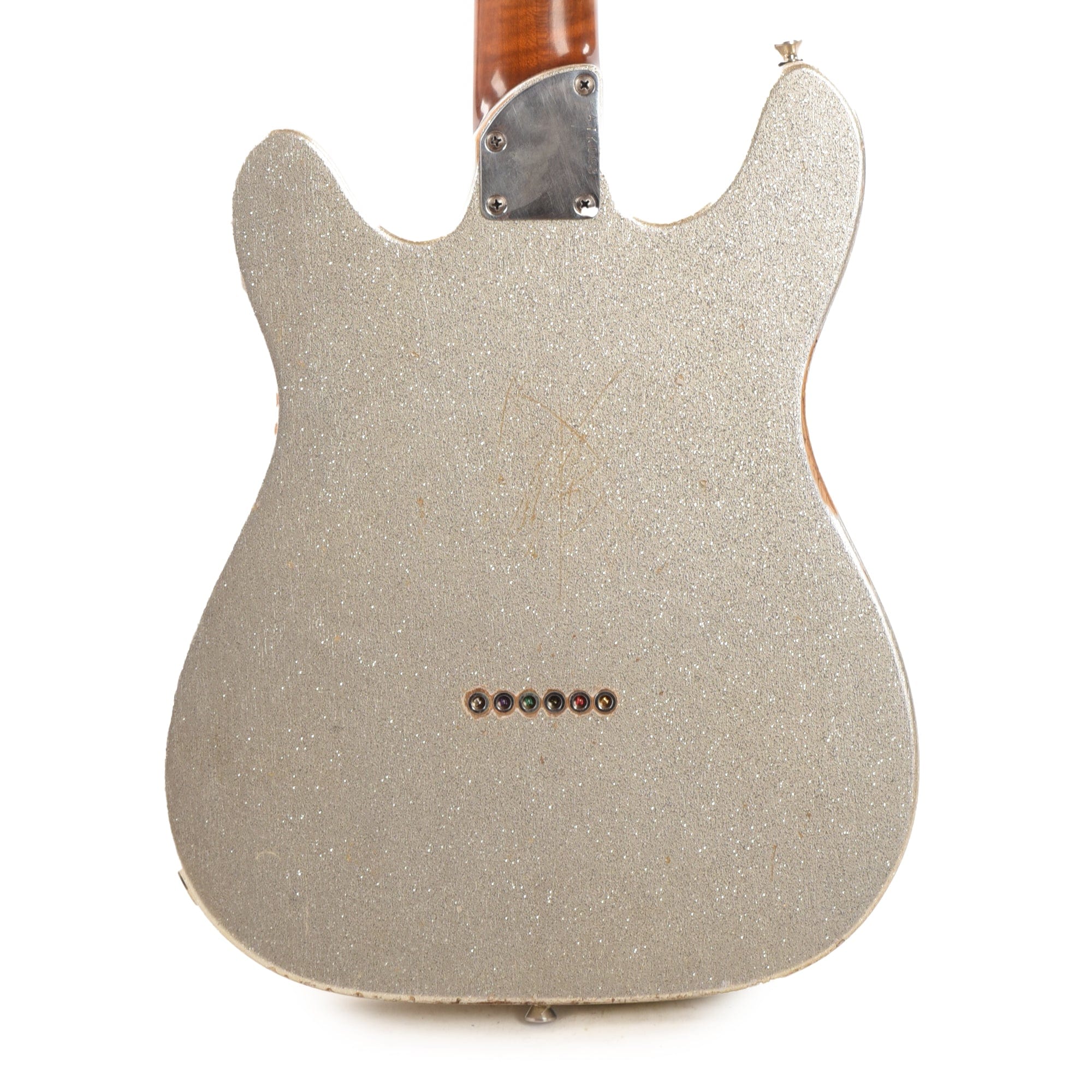 Atkin Boosh Offset Classic Aged Silver Sparkle/Rainbow w/Roasted Flame Maple Neck Electric Guitars / Solid Body