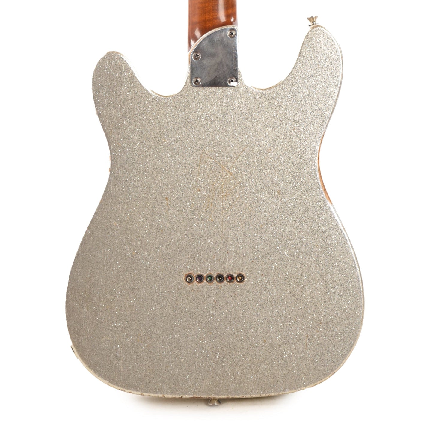 Atkin Boosh Offset Classic Aged Silver Sparkle/Rainbow w/Roasted Flame Maple Neck Electric Guitars / Solid Body