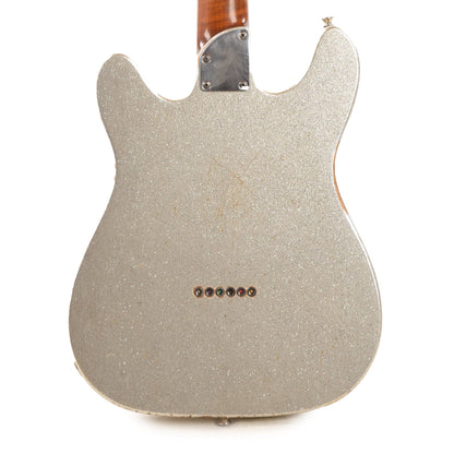 Atkin Boosh Offset Classic Aged Silver Sparkle/Rainbow w/Roasted Flame Maple Neck Electric Guitars / Solid Body