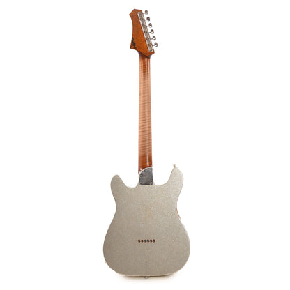 Atkin Boosh Offset Classic Aged Silver Sparkle/Rainbow w/Roasted Flame Maple Neck Electric Guitars / Solid Body