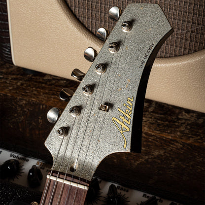 Atkin Boosh Offset Classic Aged Silver Sparkle/Rainbow w/Roasted Flame Maple Neck Electric Guitars / Solid Body