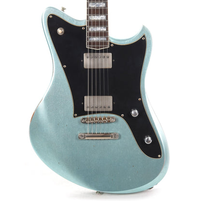 Atkin Mindhorn HH Deluxe Classic Aged Antique Pelham Blue w/Roasted Flame Maple Neck Electric Guitars / Solid Body