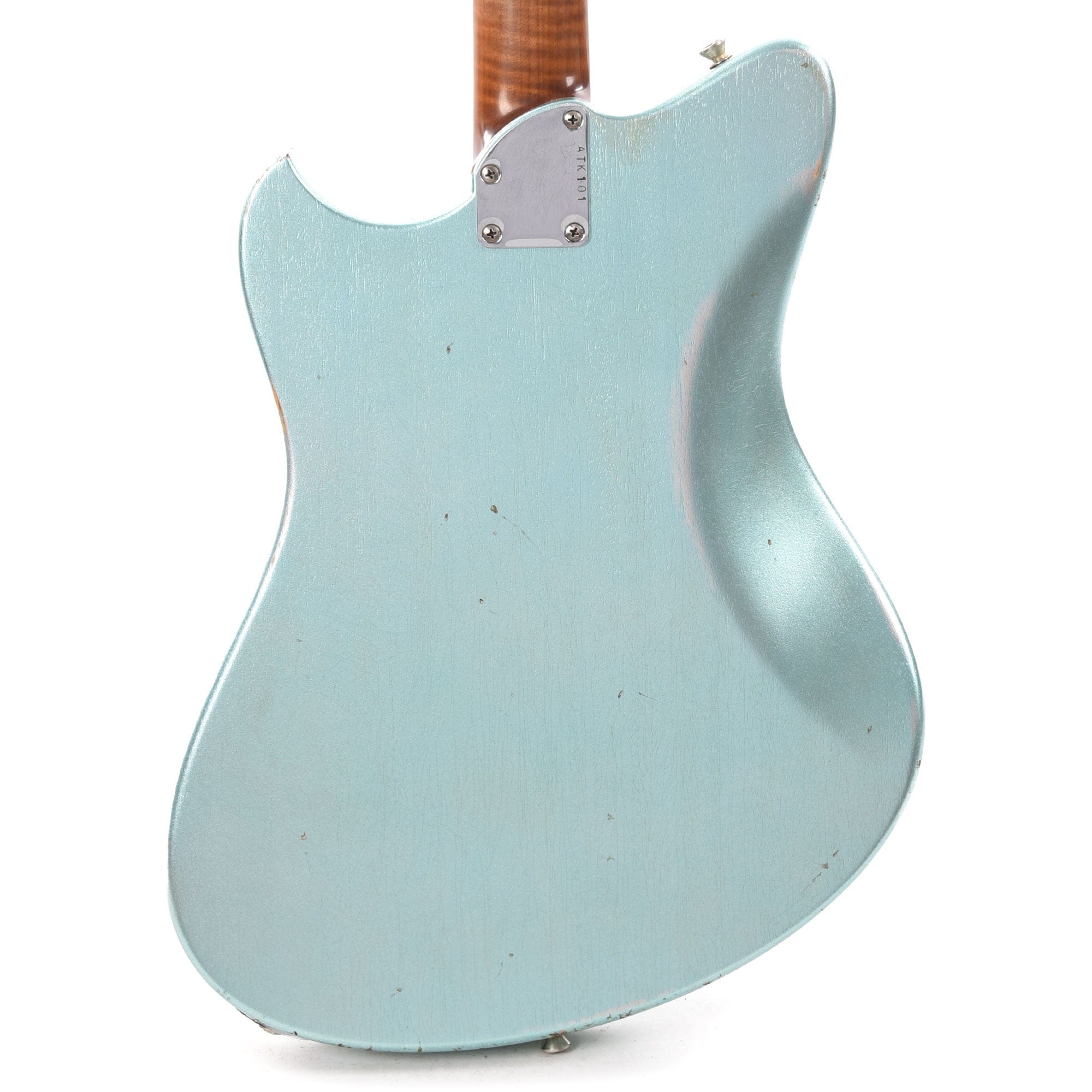 Atkin Mindhorn HH Deluxe Classic Aged Antique Pelham Blue w/Roasted Flame Maple Neck Electric Guitars / Solid Body