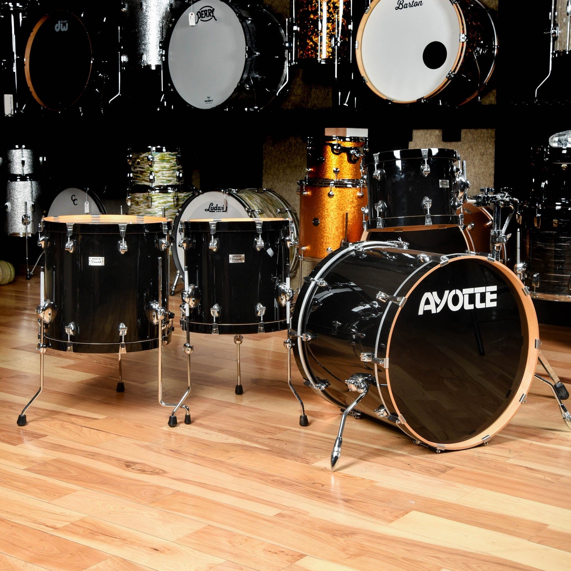 Ayotte Velvet 12/14/16/22 Piano Black Drums and Percussion / Acoustic Drums / Full Acoustic Kits