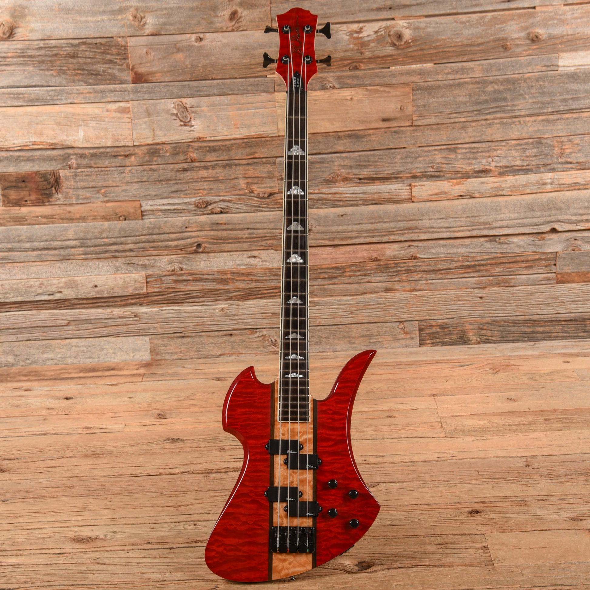 B.C. Rich Heritage Classic Mockingbird Bass Cherry 2004 Bass Guitars / 4-String