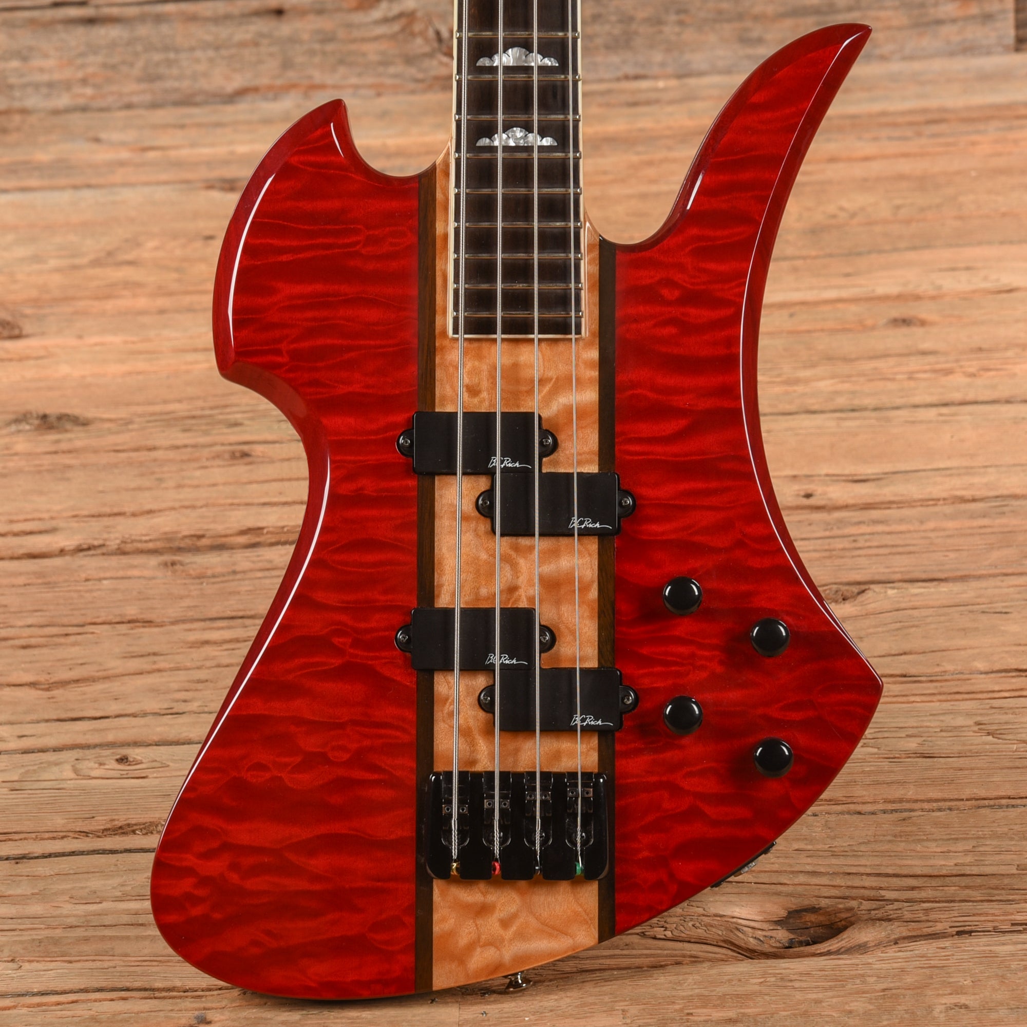 B.C. Rich Heritage Classic Mockingbird Bass Cherry 2004 Bass Guitars / 4-String