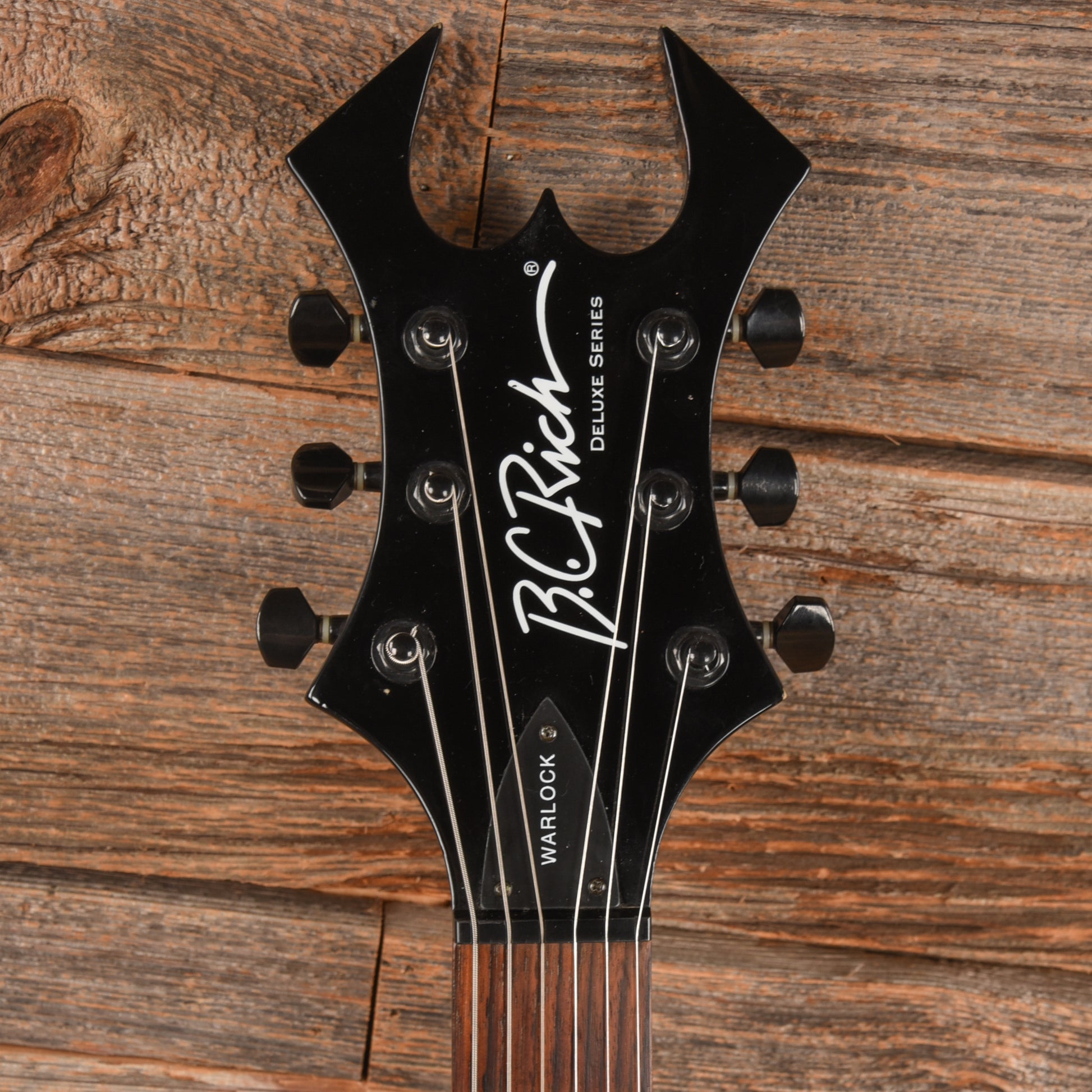 B.C. Rich Deluxe Series Warlock Black Electric Guitars / Solid Body