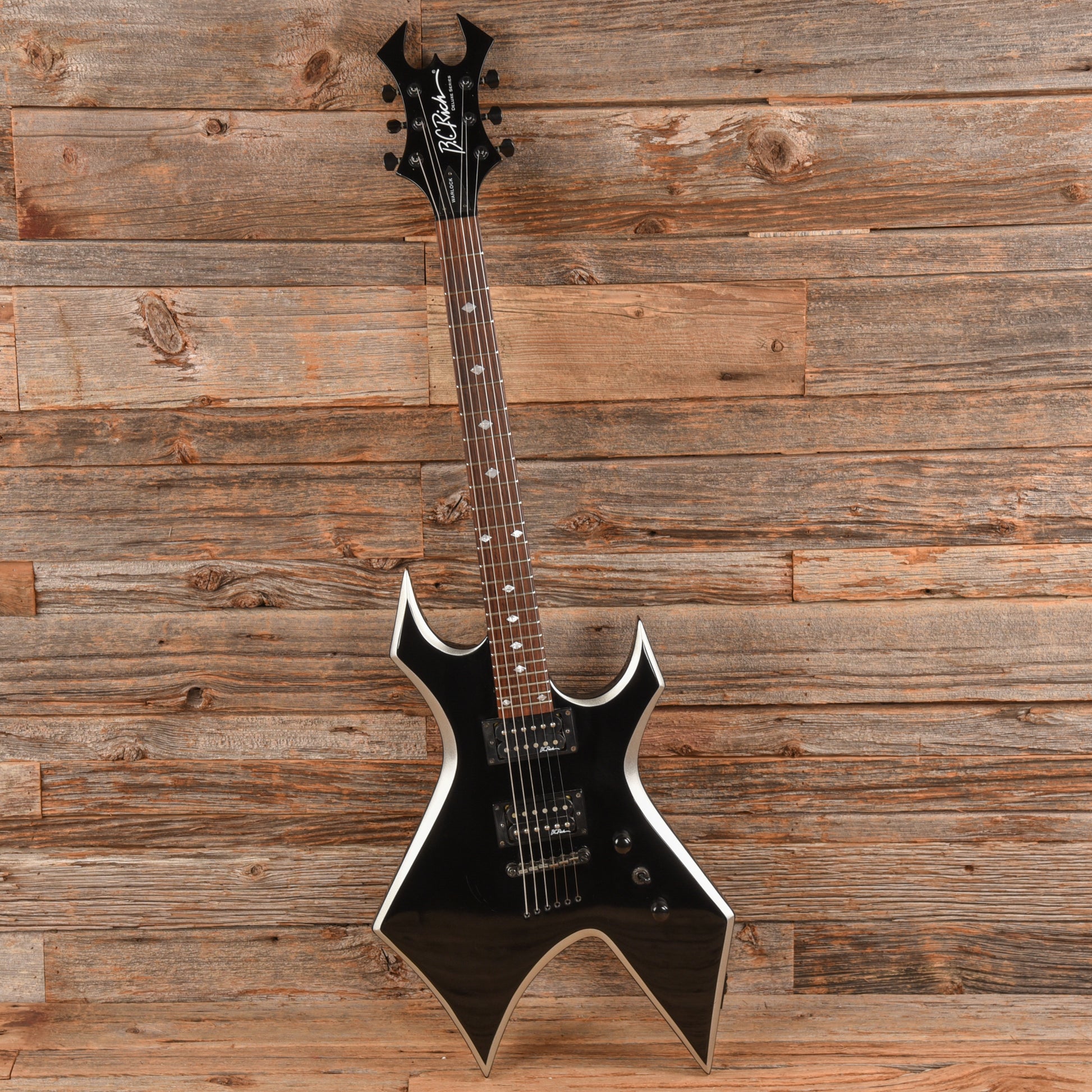 B.C. Rich Deluxe Series Warlock Black Electric Guitars / Solid Body